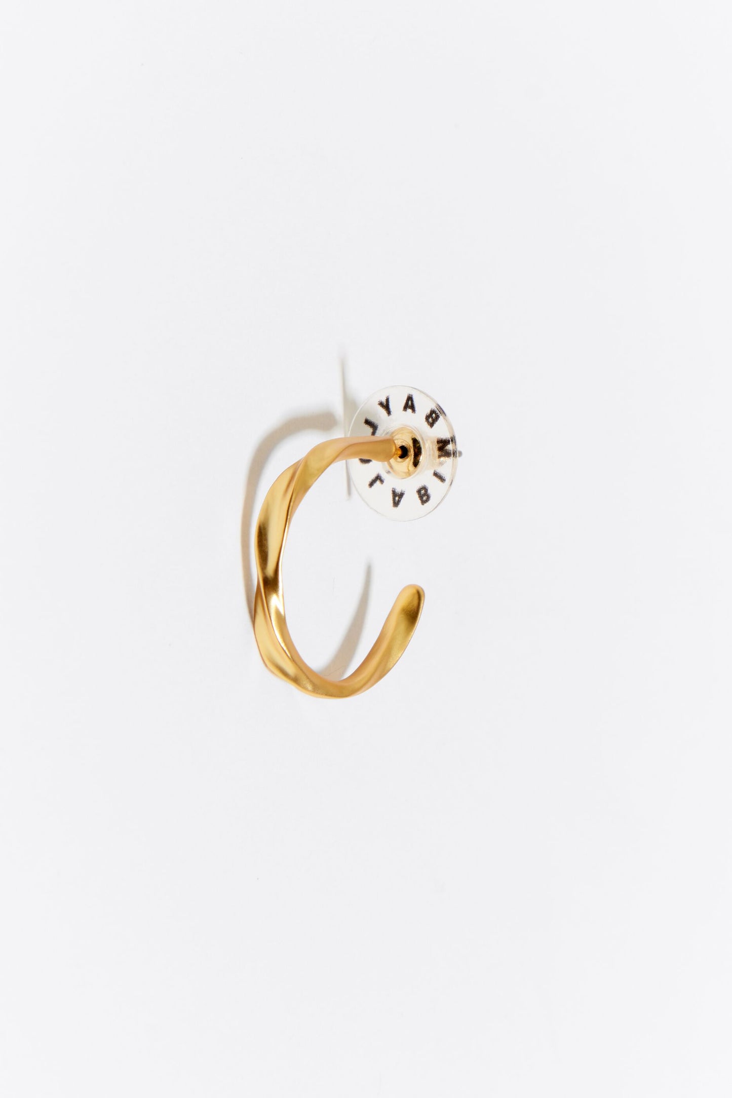 Golden irregular hoop earrings