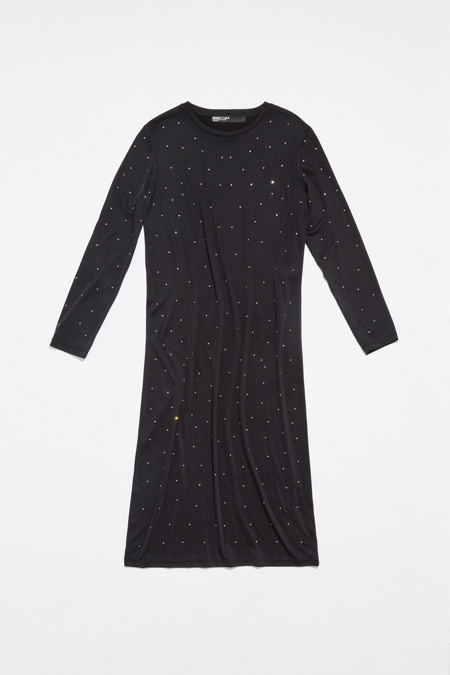 Flowing dress anthracite glitter