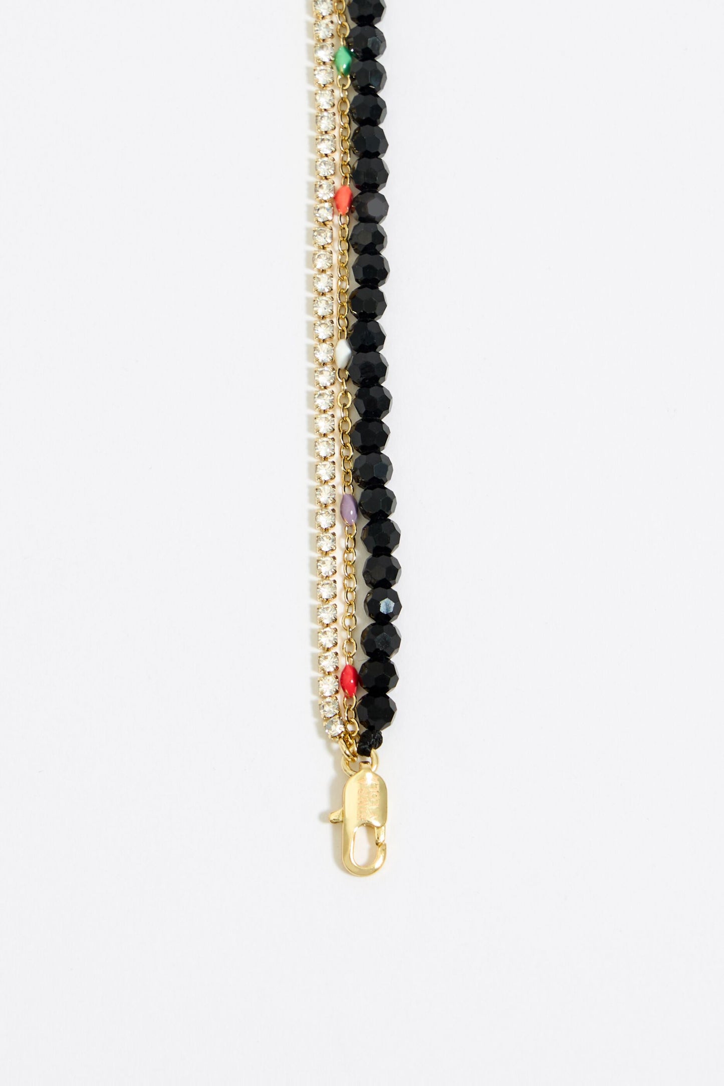 Golden chain crystal necklace