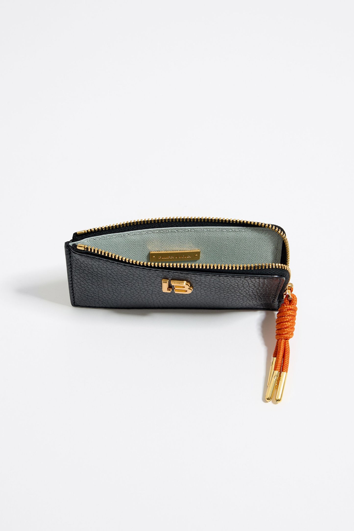 Black leather card holder/coin purse
