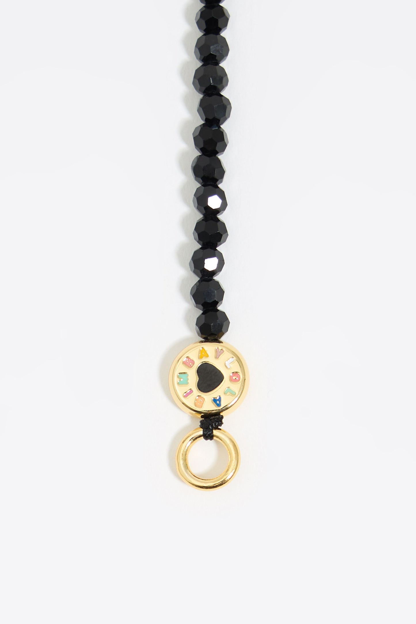 Black crystals logo bracelet