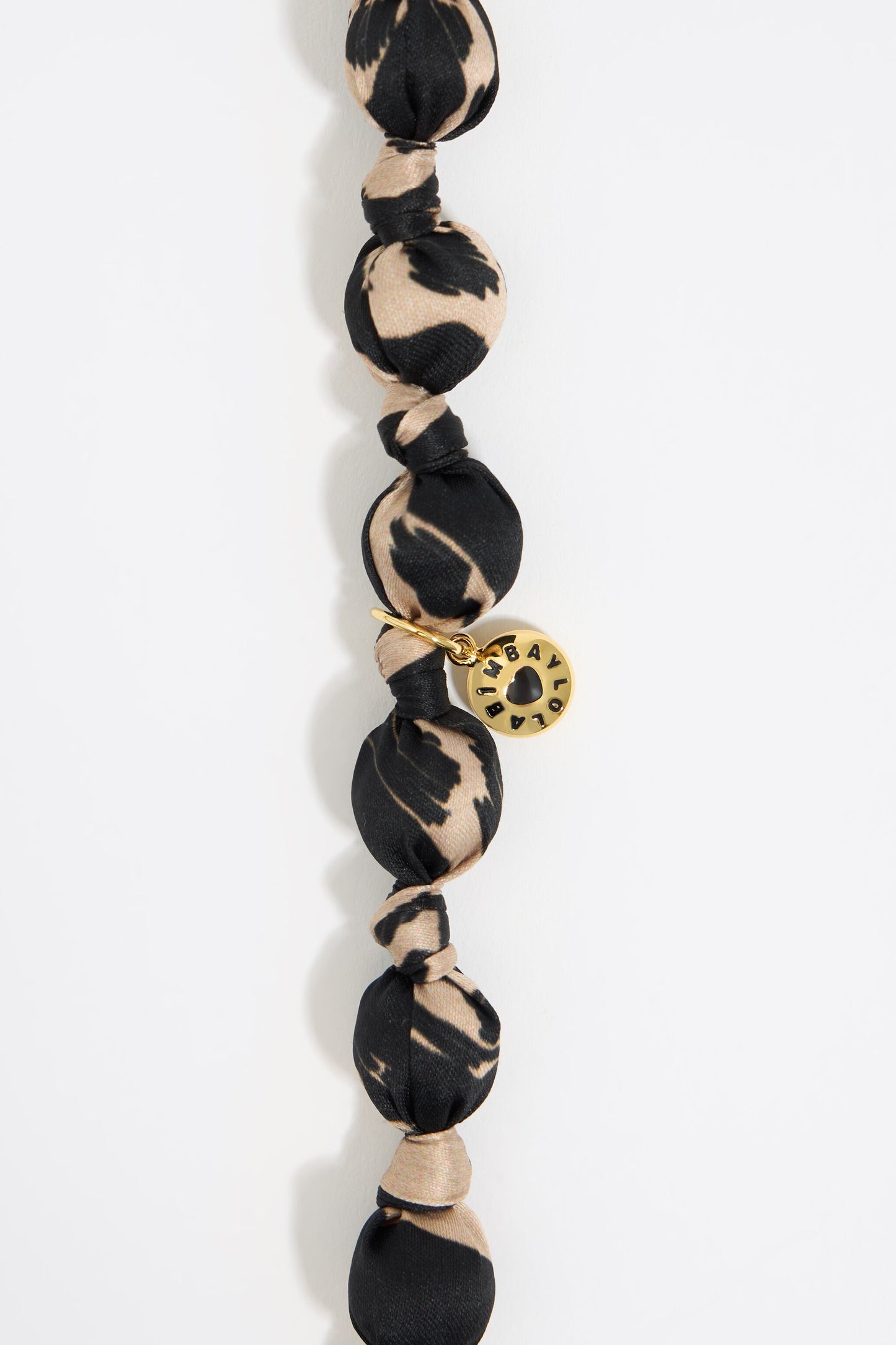 Zebra fabric phone chain