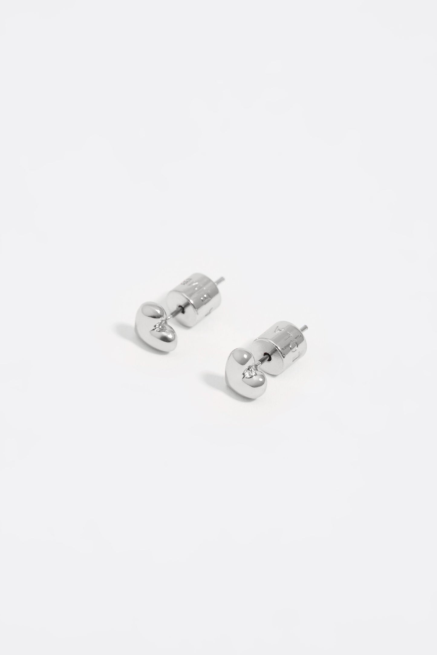 Silver heart earrings