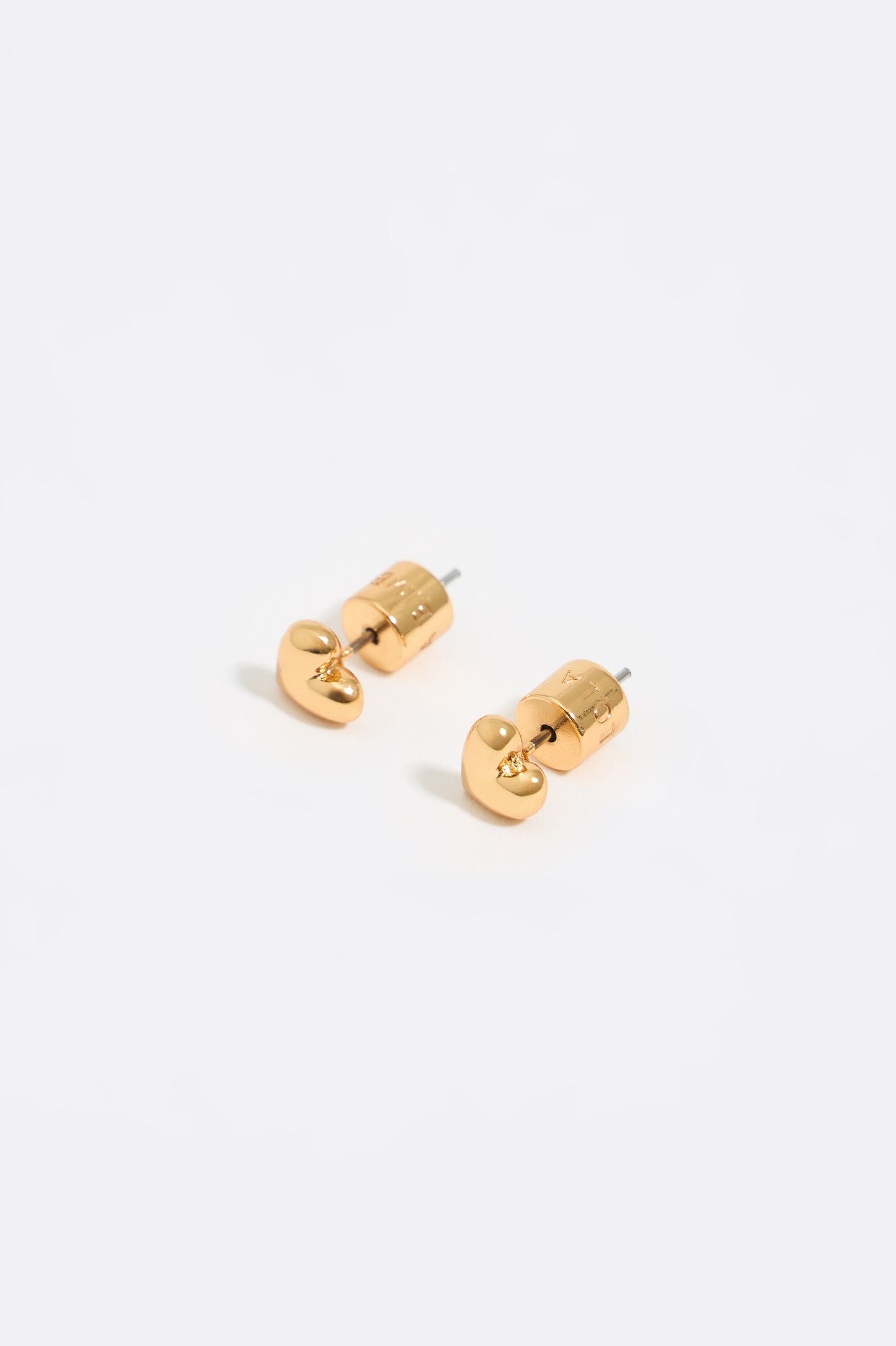 Golden heart earrings
