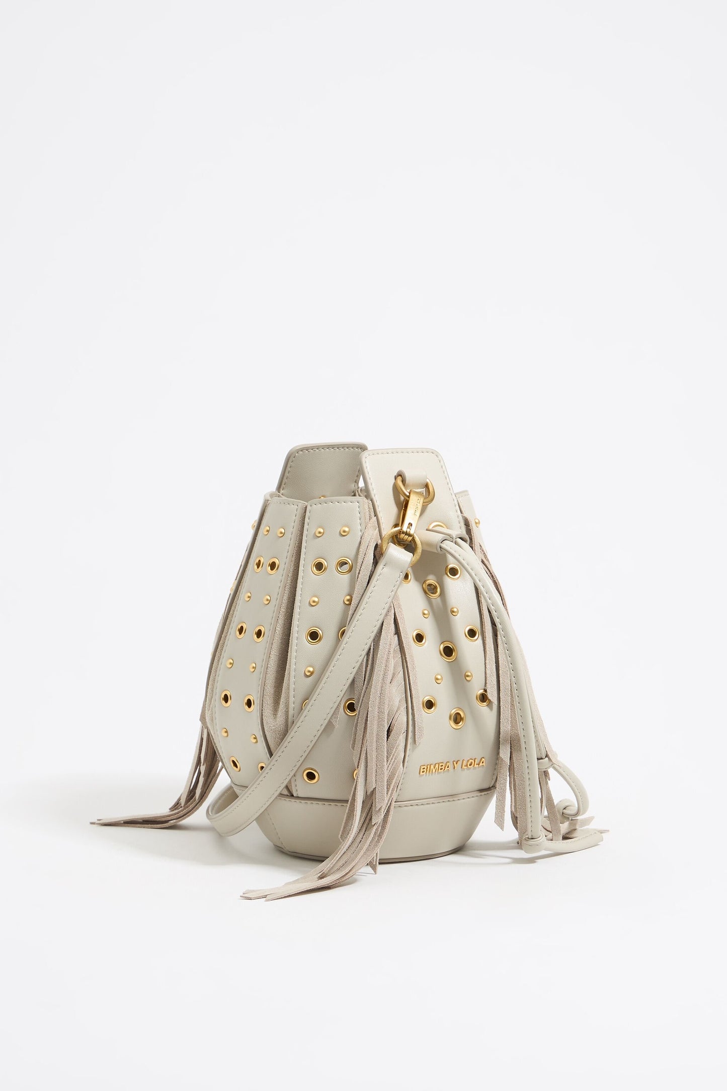 Small stone leather Ball bag