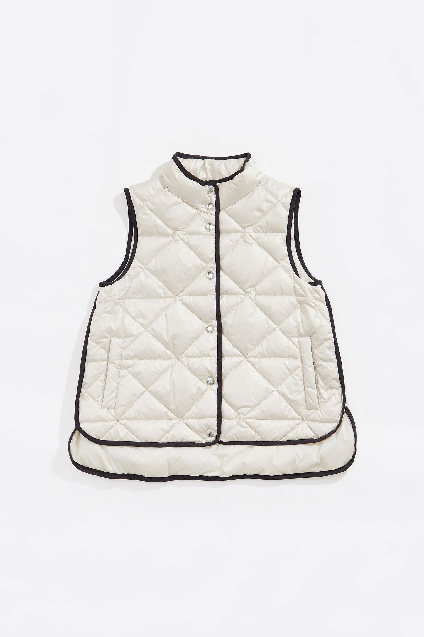 Short stone padded down vest