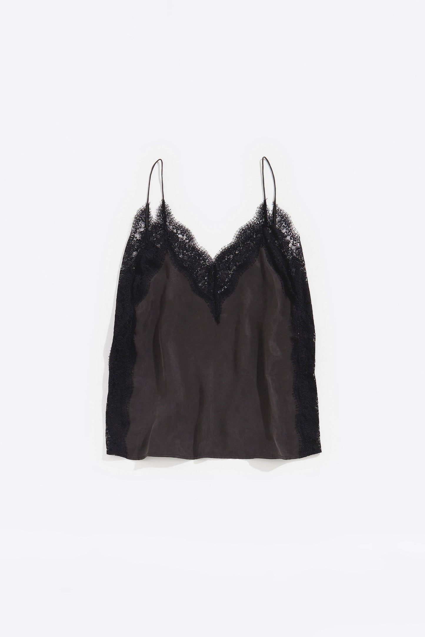 Black lace strappy top