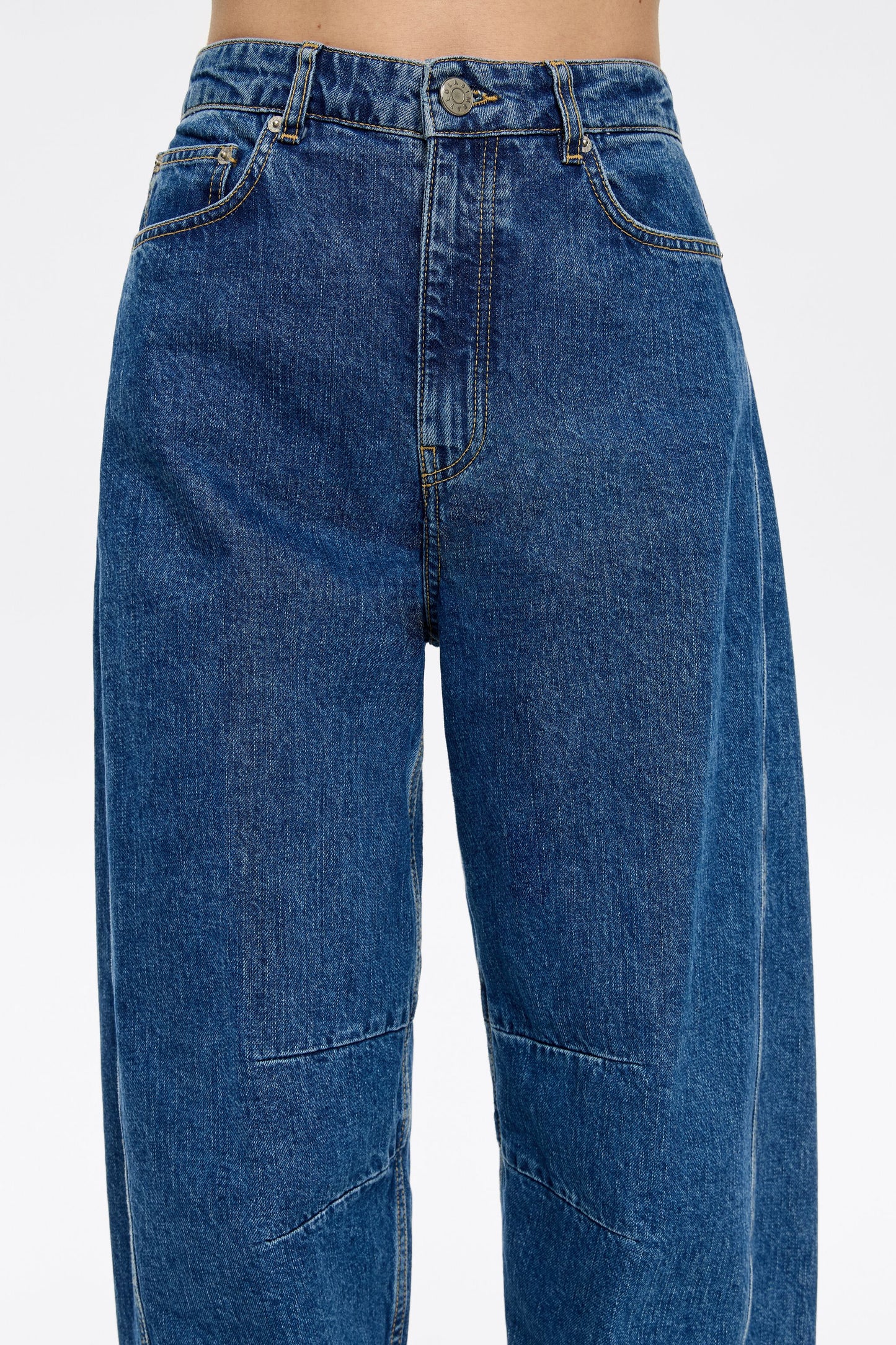 BARREL - Blue mid-rise jeans