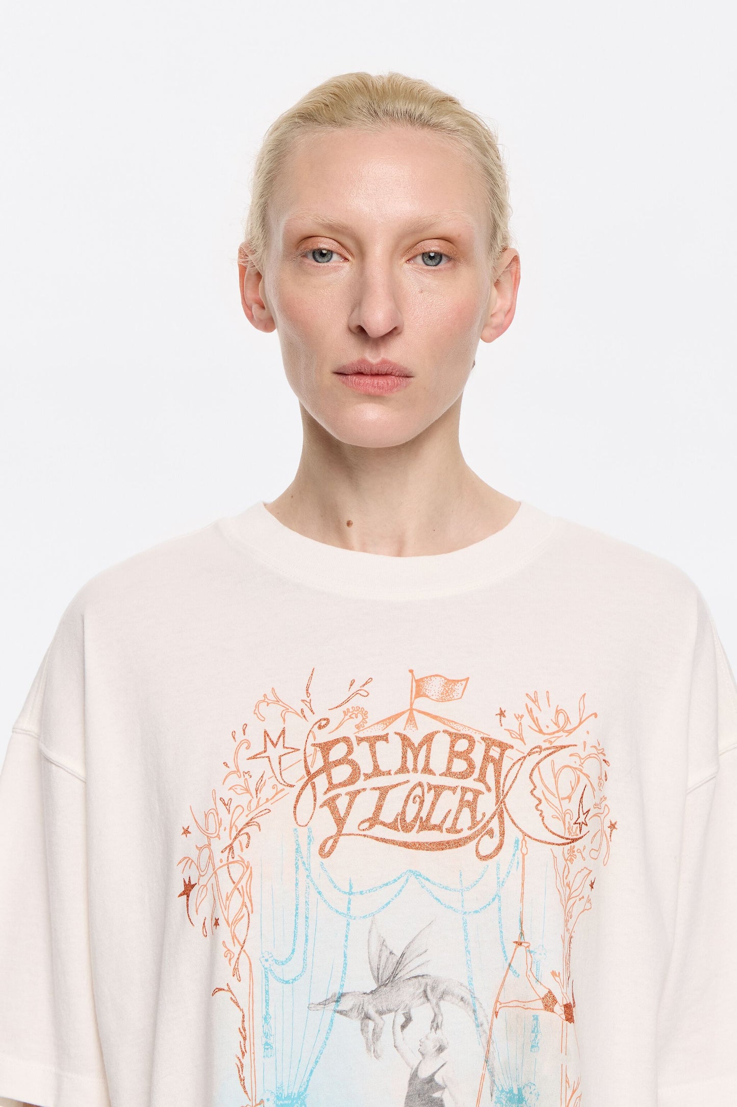 Oversize ivory logo T-shirt
