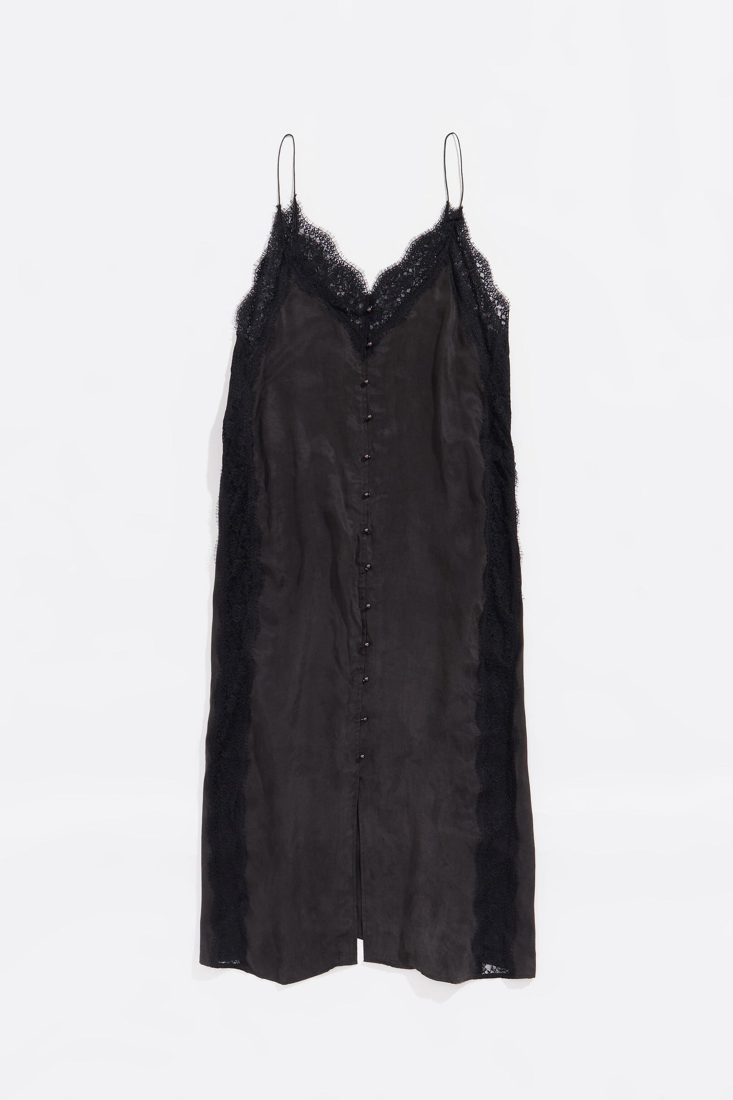 Black lace strappy dress