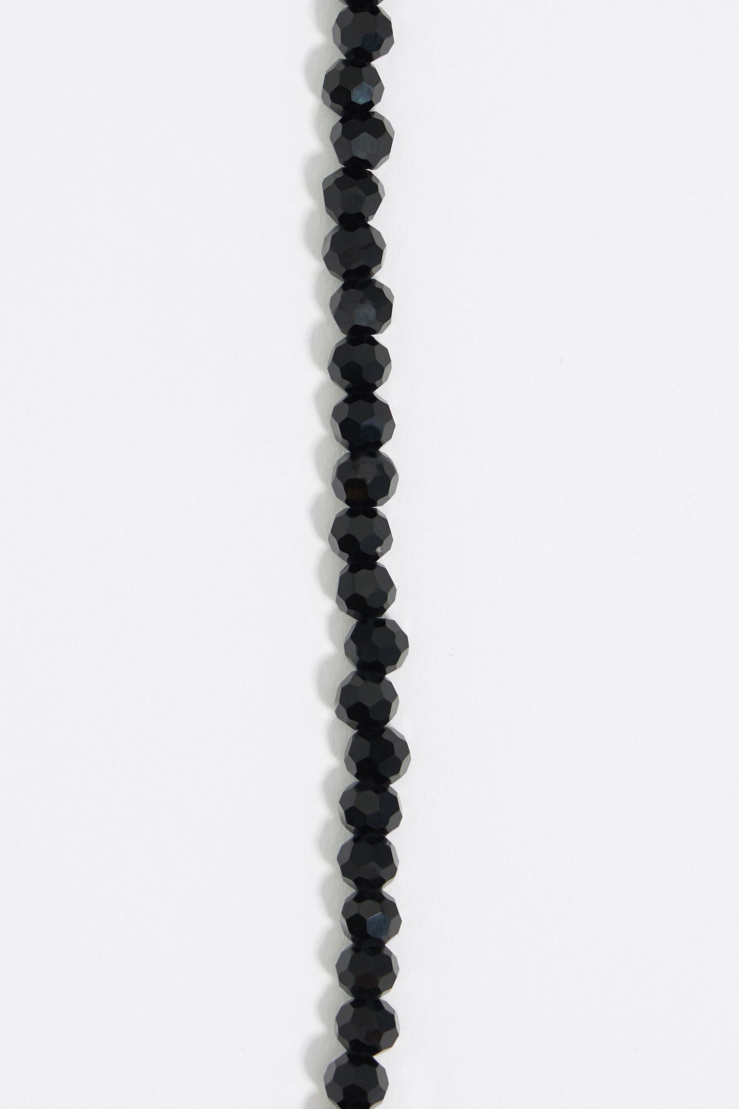Black crystals and logo heart necklace