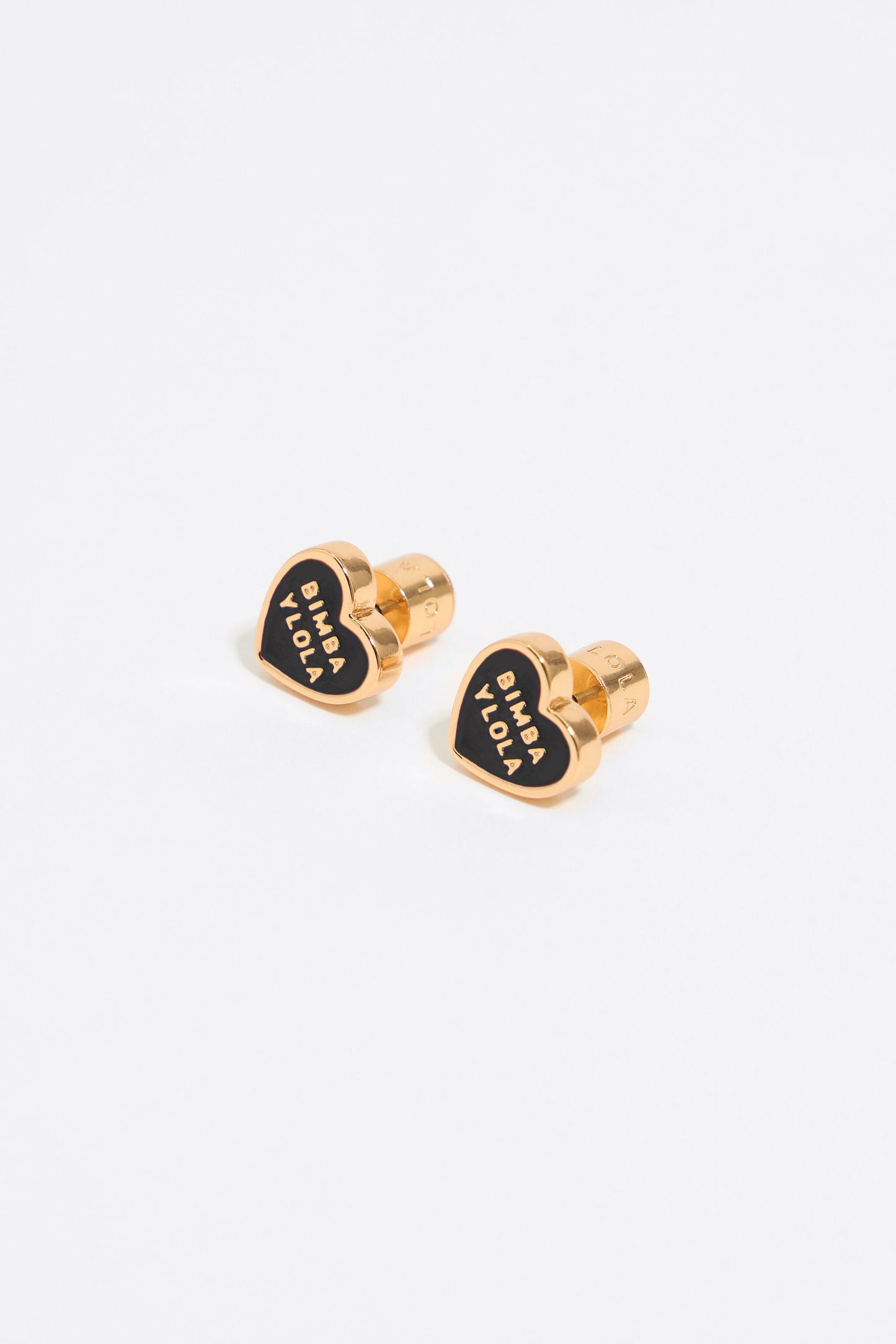 Black Heart logo earrings