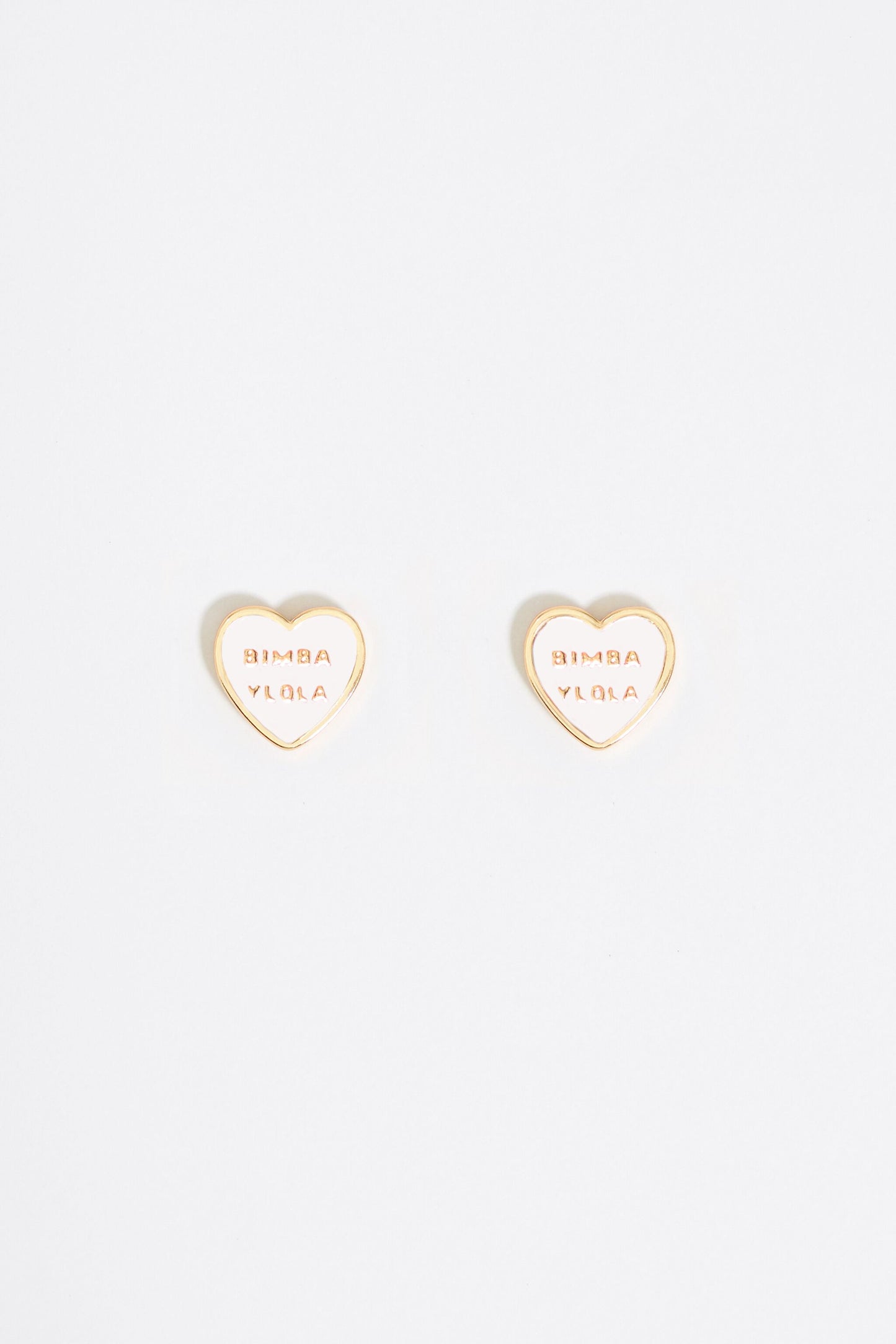Ivory Heart logo earrings
