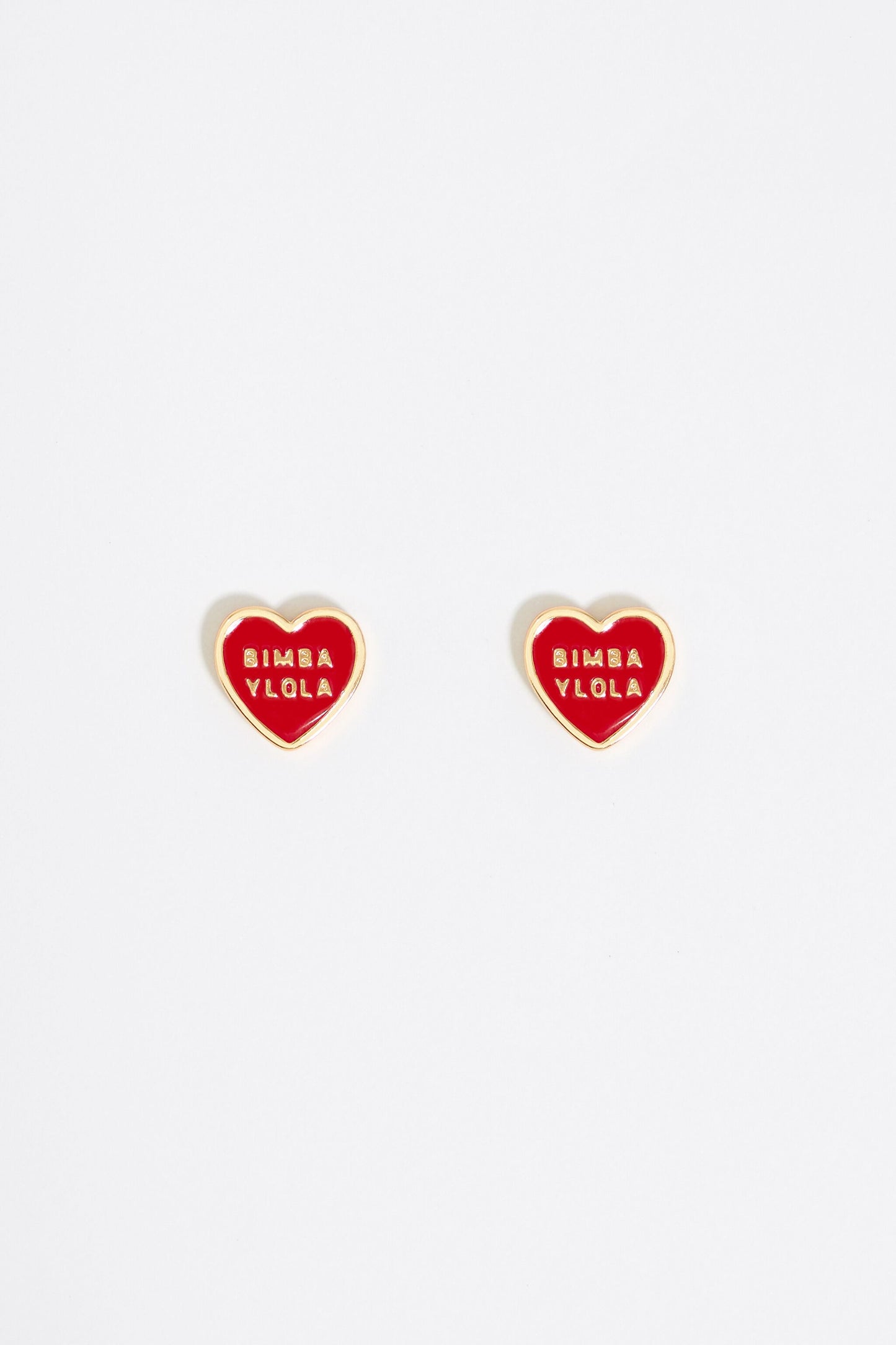 Red Heart logo earrings