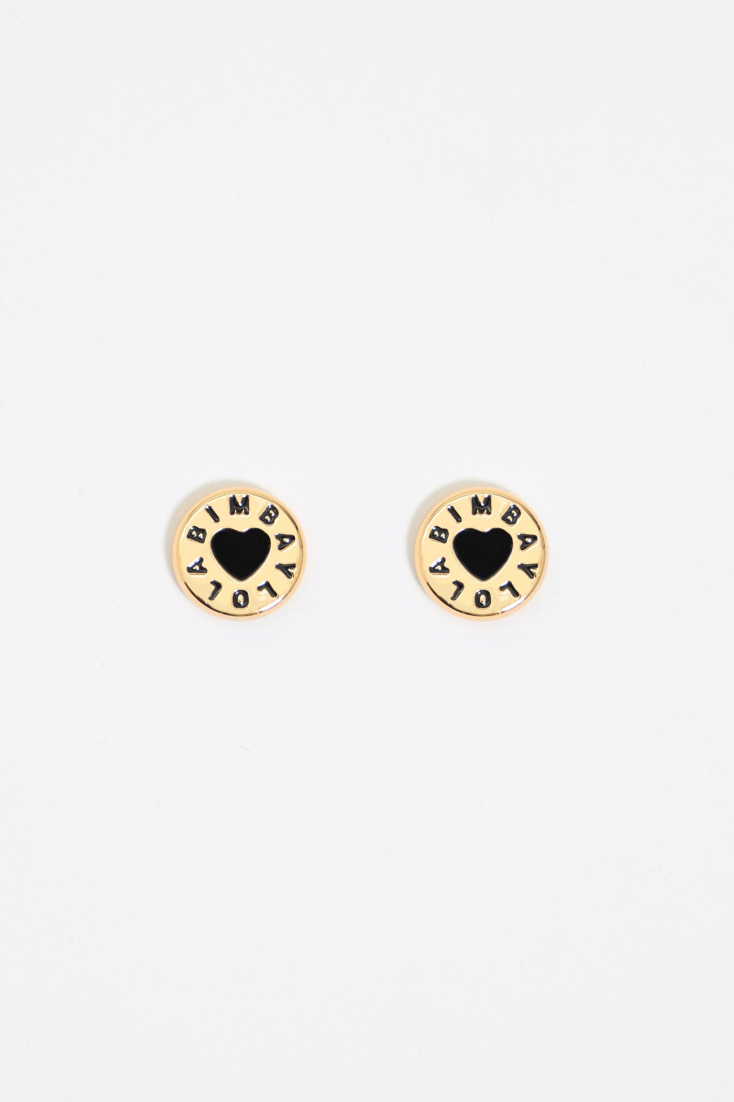 Black heart logo earrings