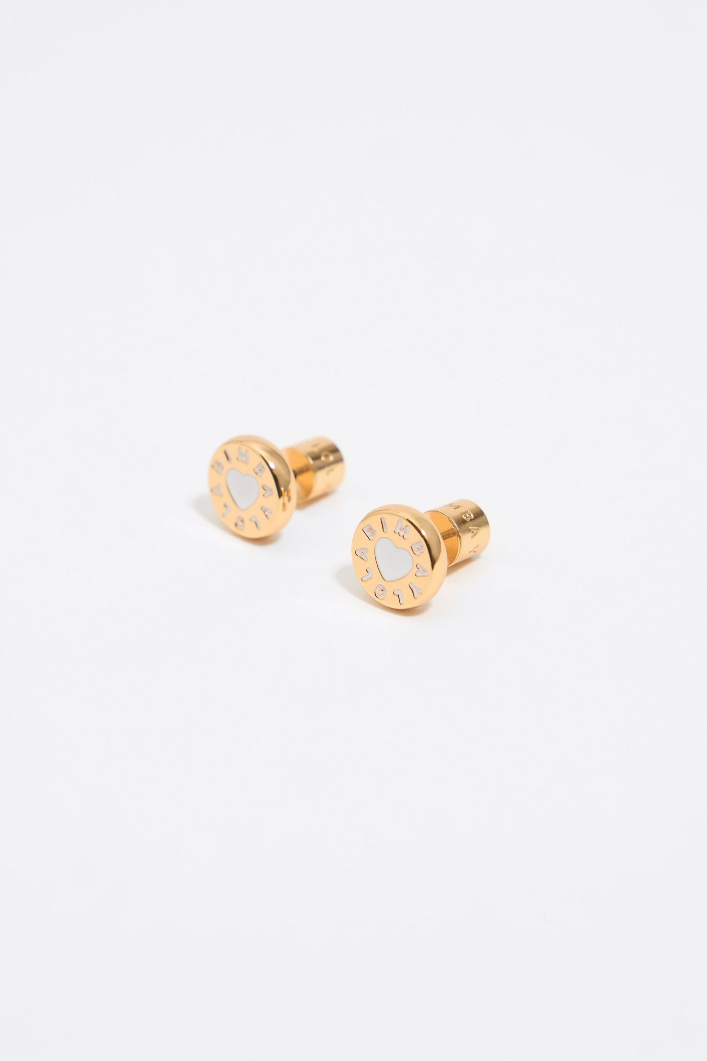 Ivory heart logo earrings