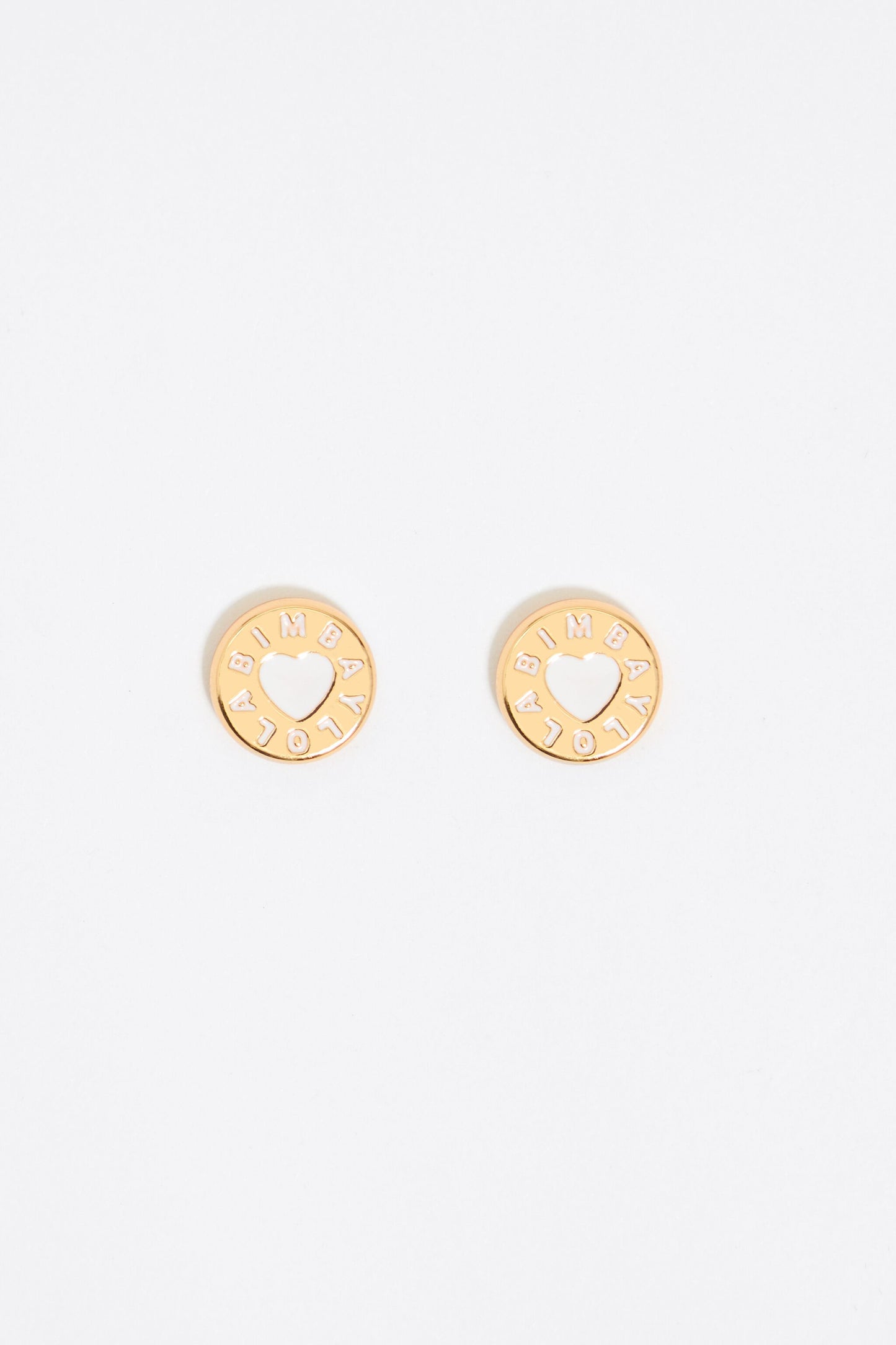 Ivory heart logo earrings
