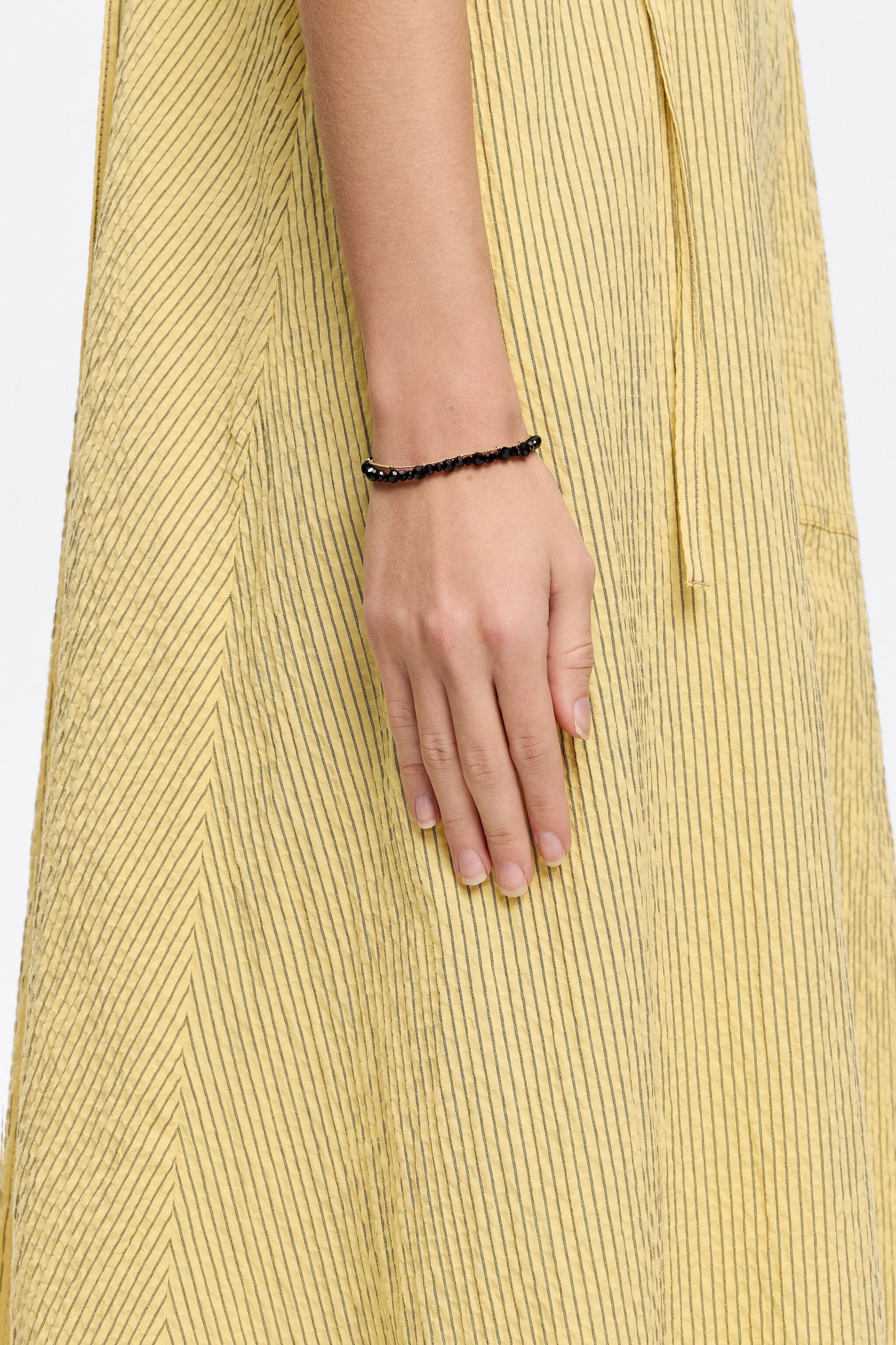 Black crystals logo bracelet