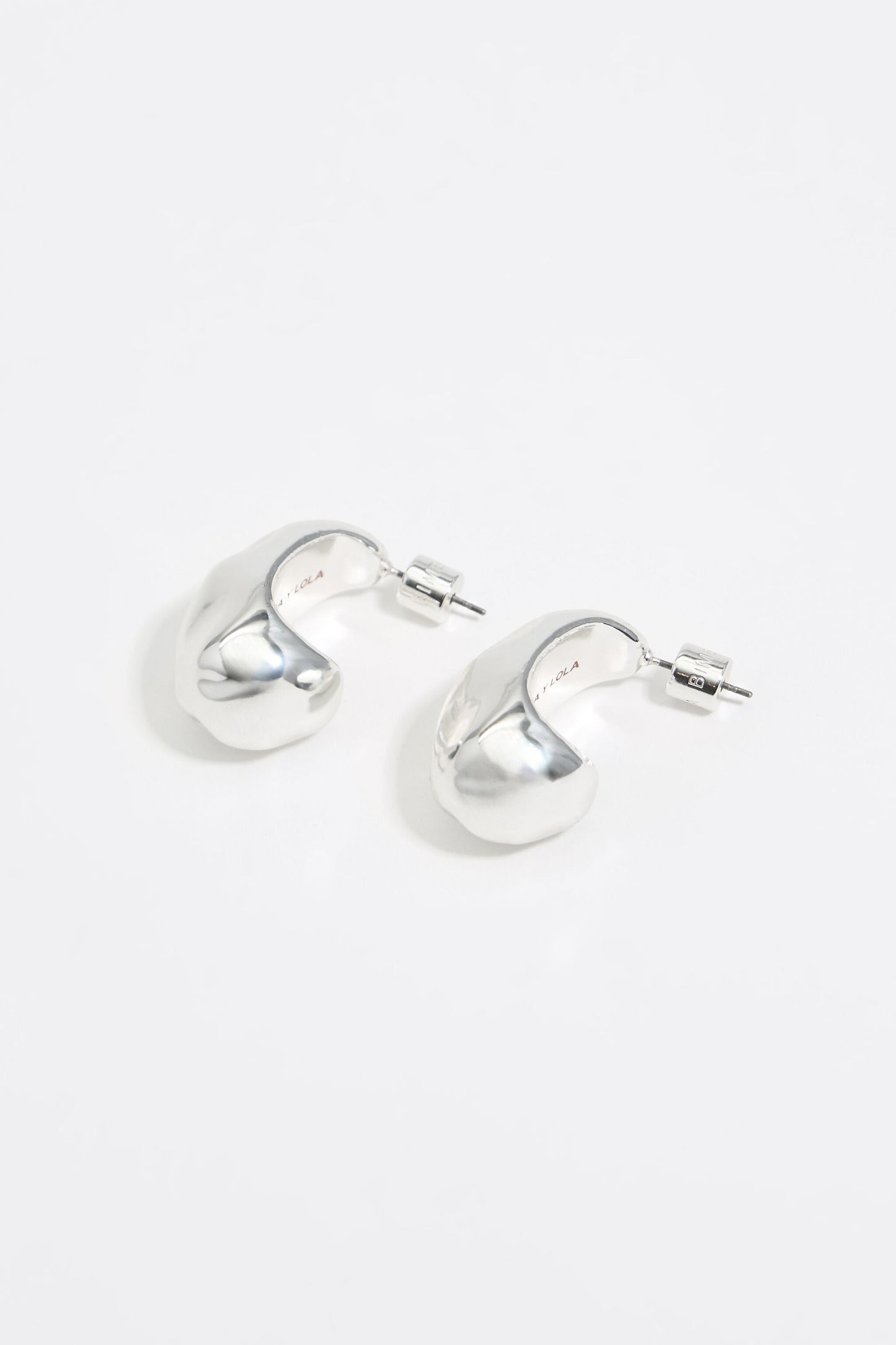 Textured silver earrings