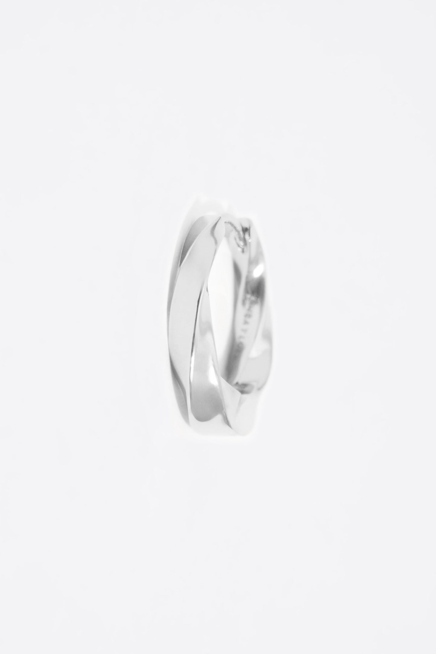 Textured silver hoop earrings