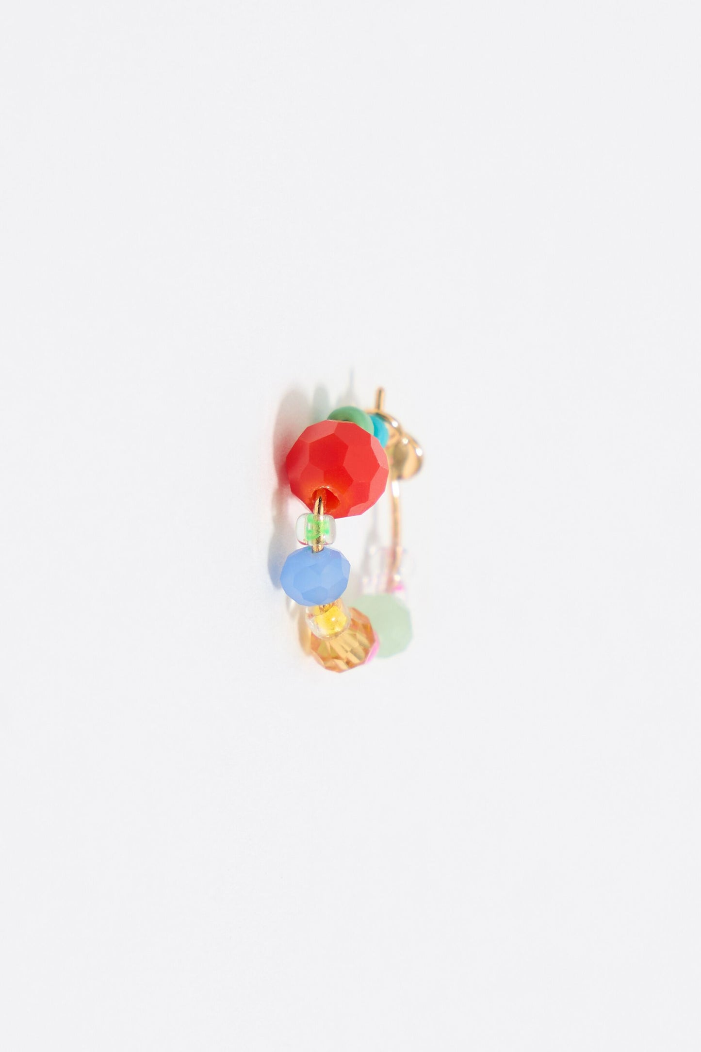 Multicolor crystals mini hoop earrings