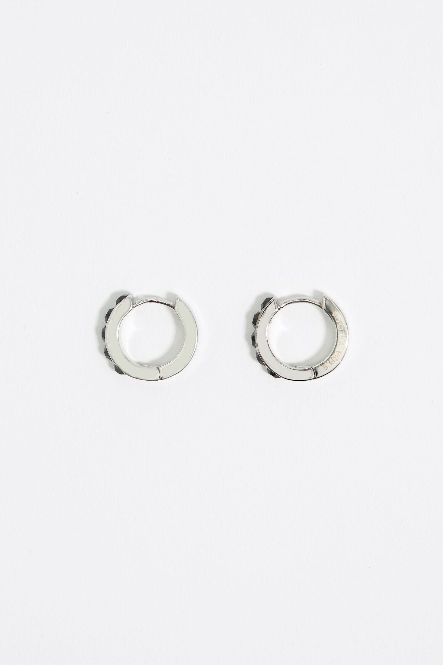 Silver crystal hoop earrings