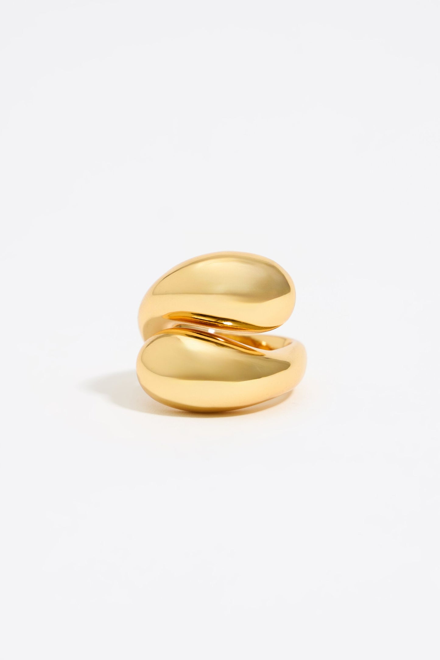 Gold spiral ring