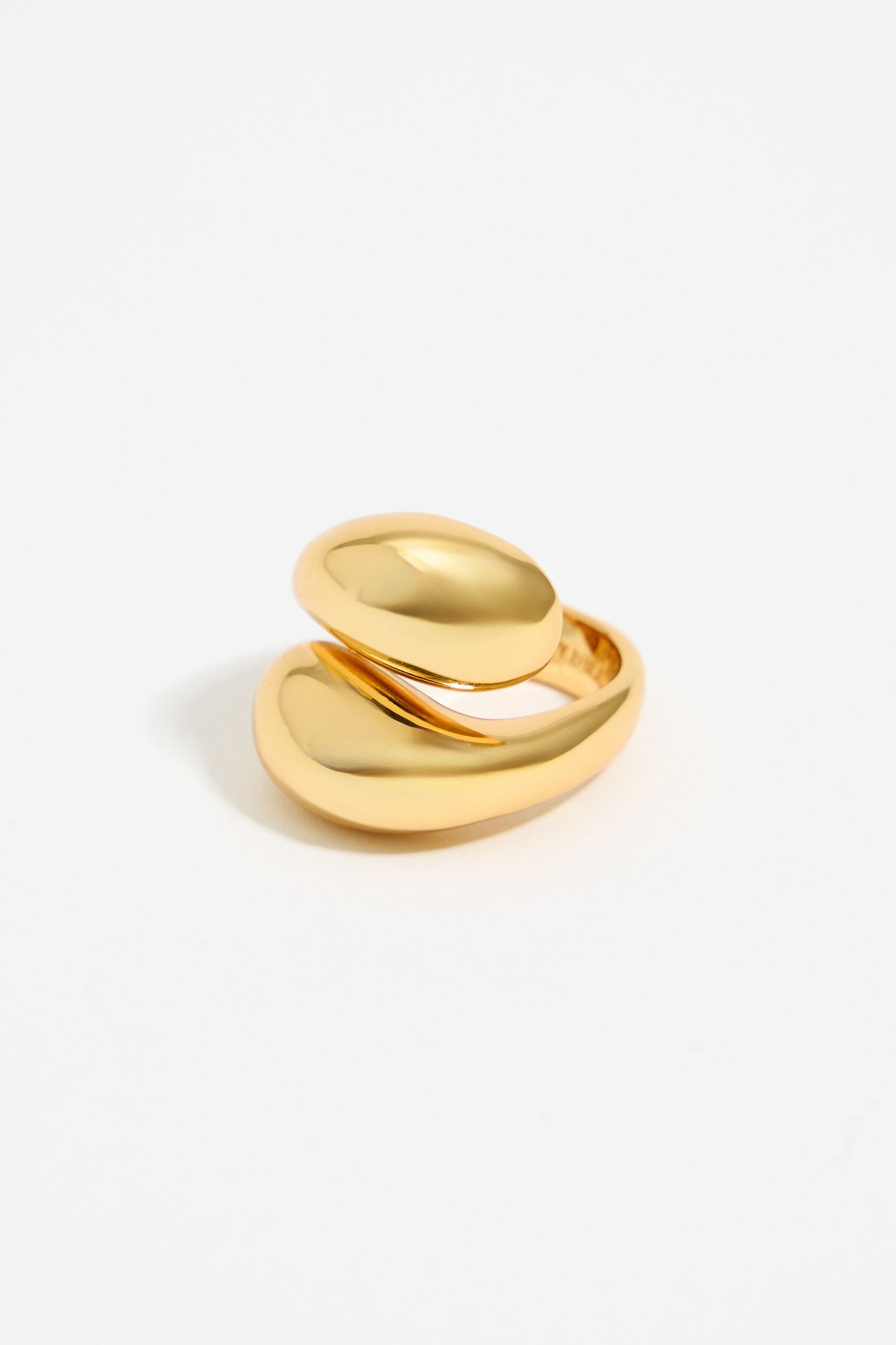 Gold spiral ring