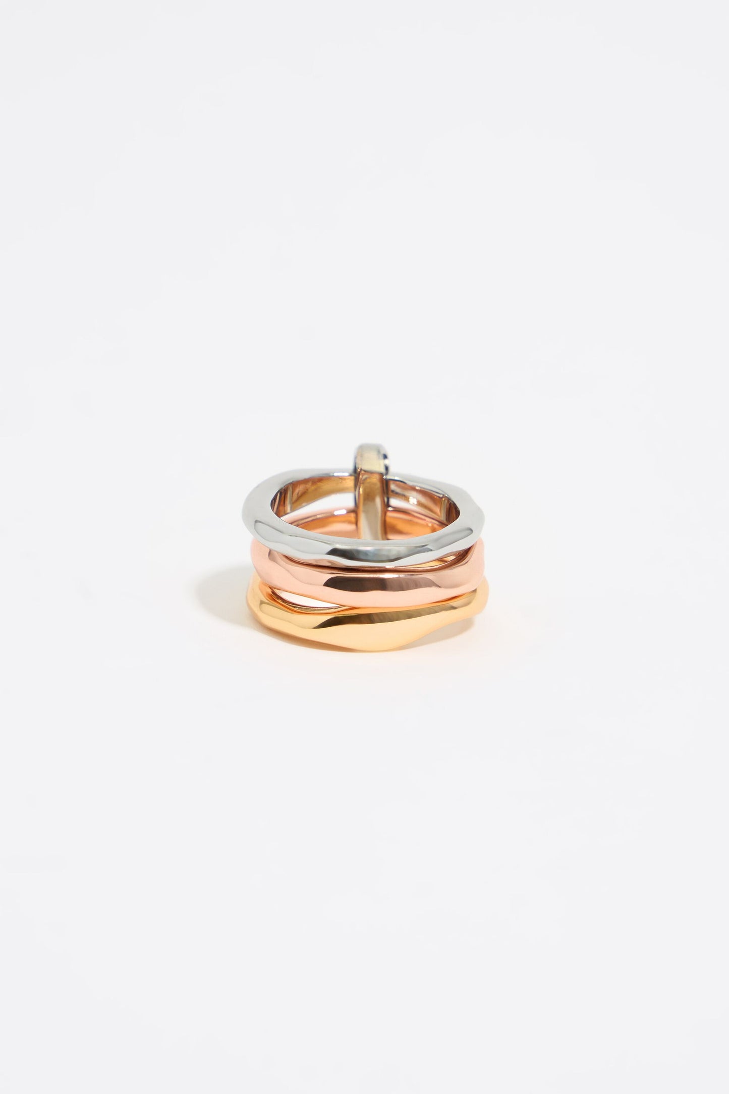 Textured multicolor triple ring