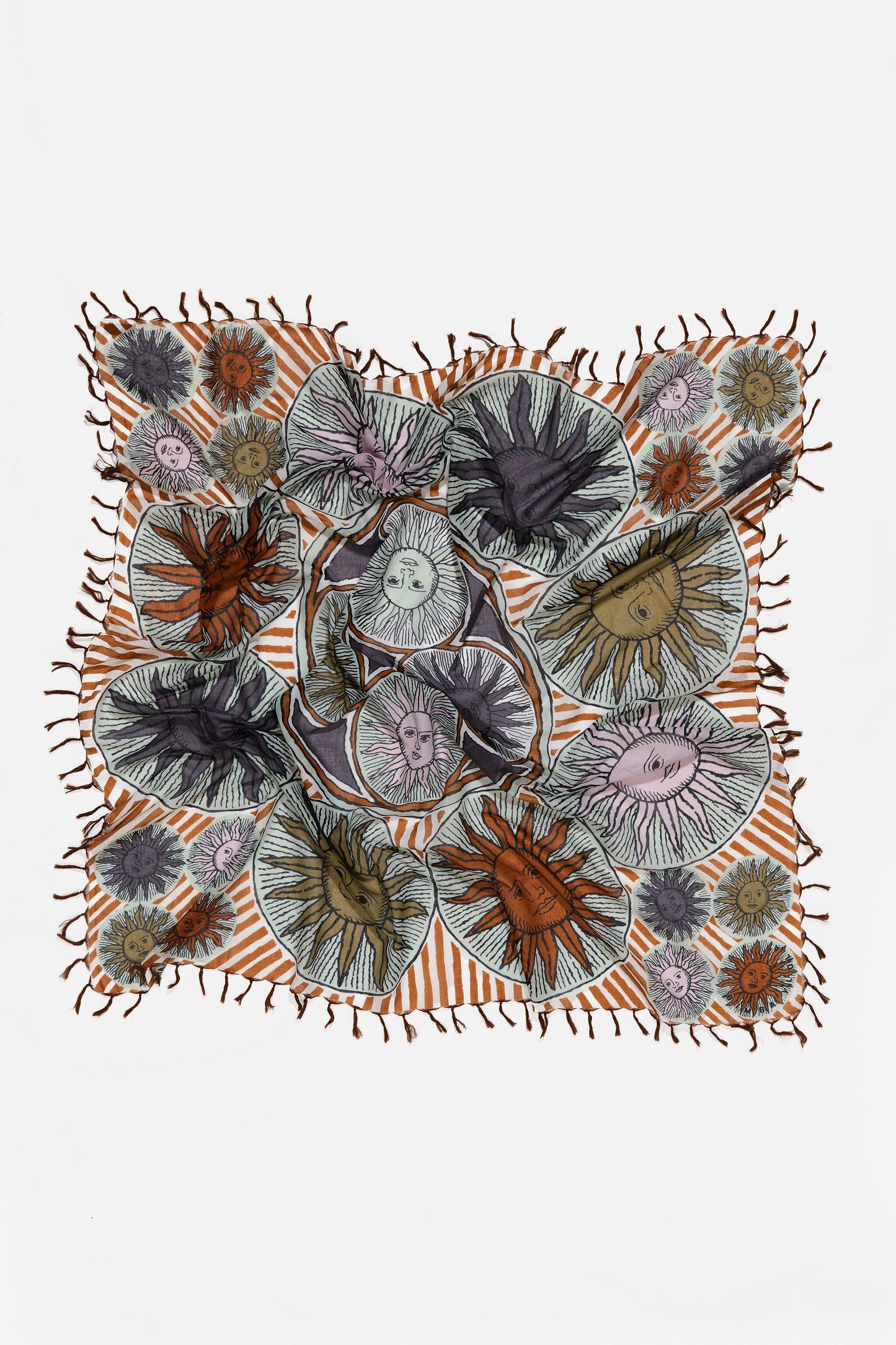 Brown suns shawl