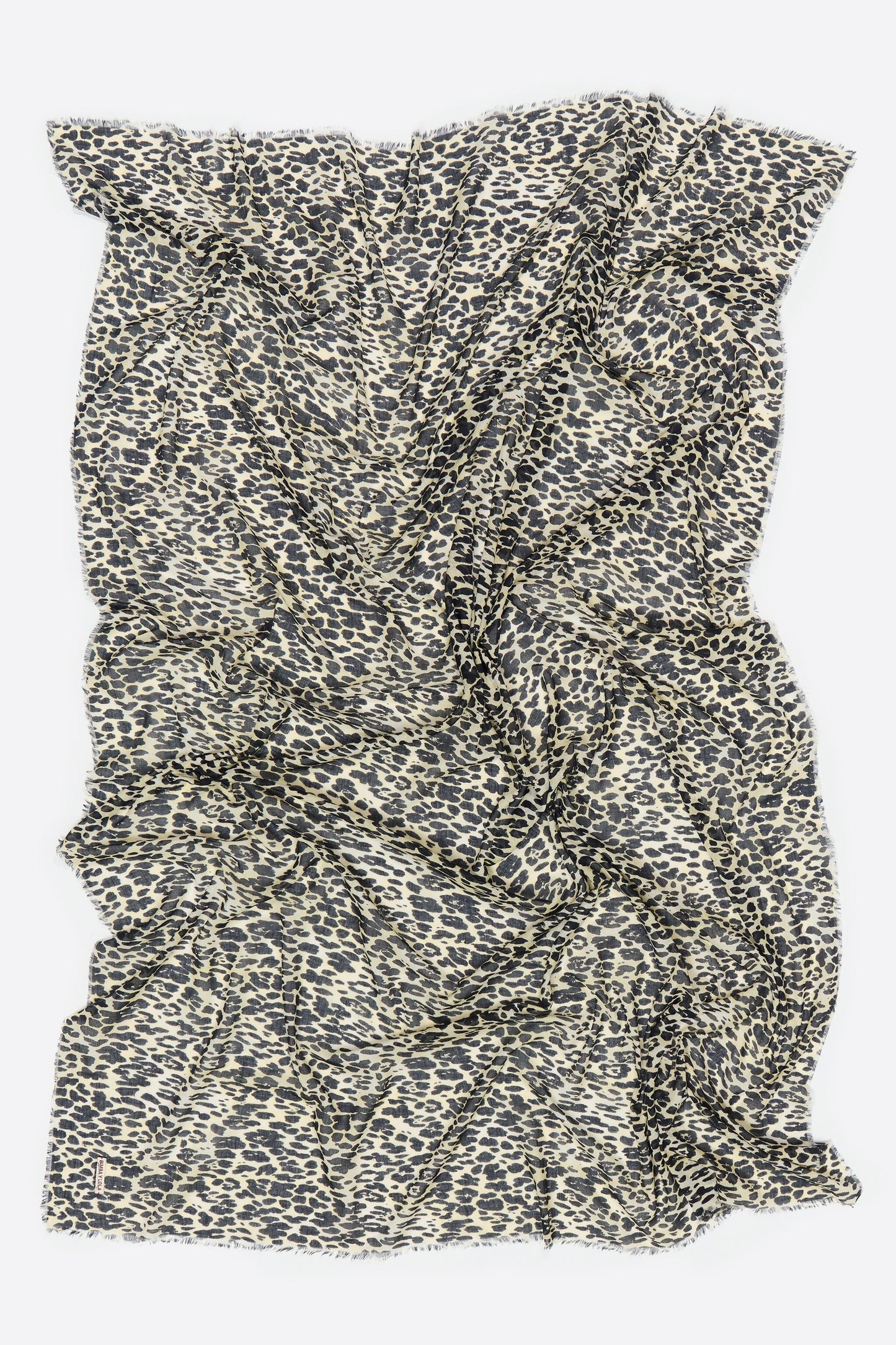 Ivory Leopard fine sarong shawl