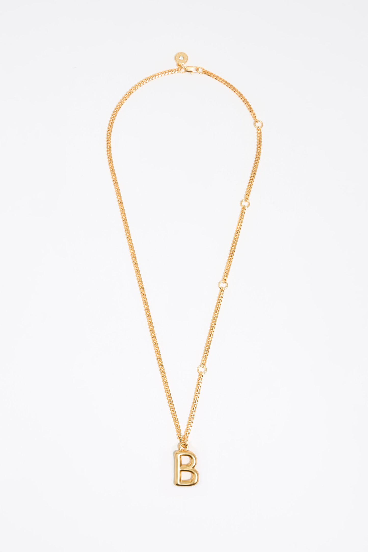 Gold letter B chain necklace