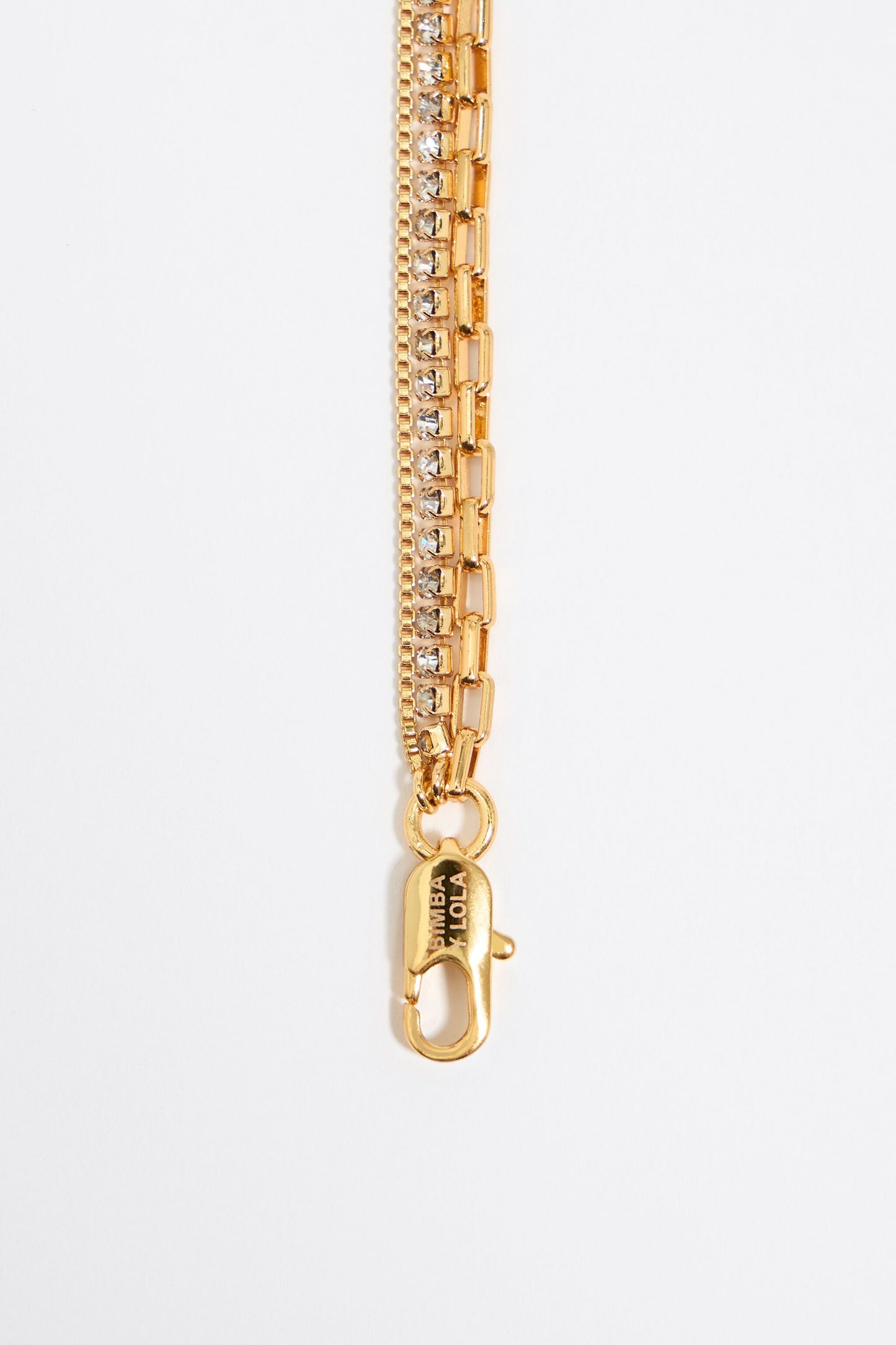 Crystal and stones multi-layer chain necklace