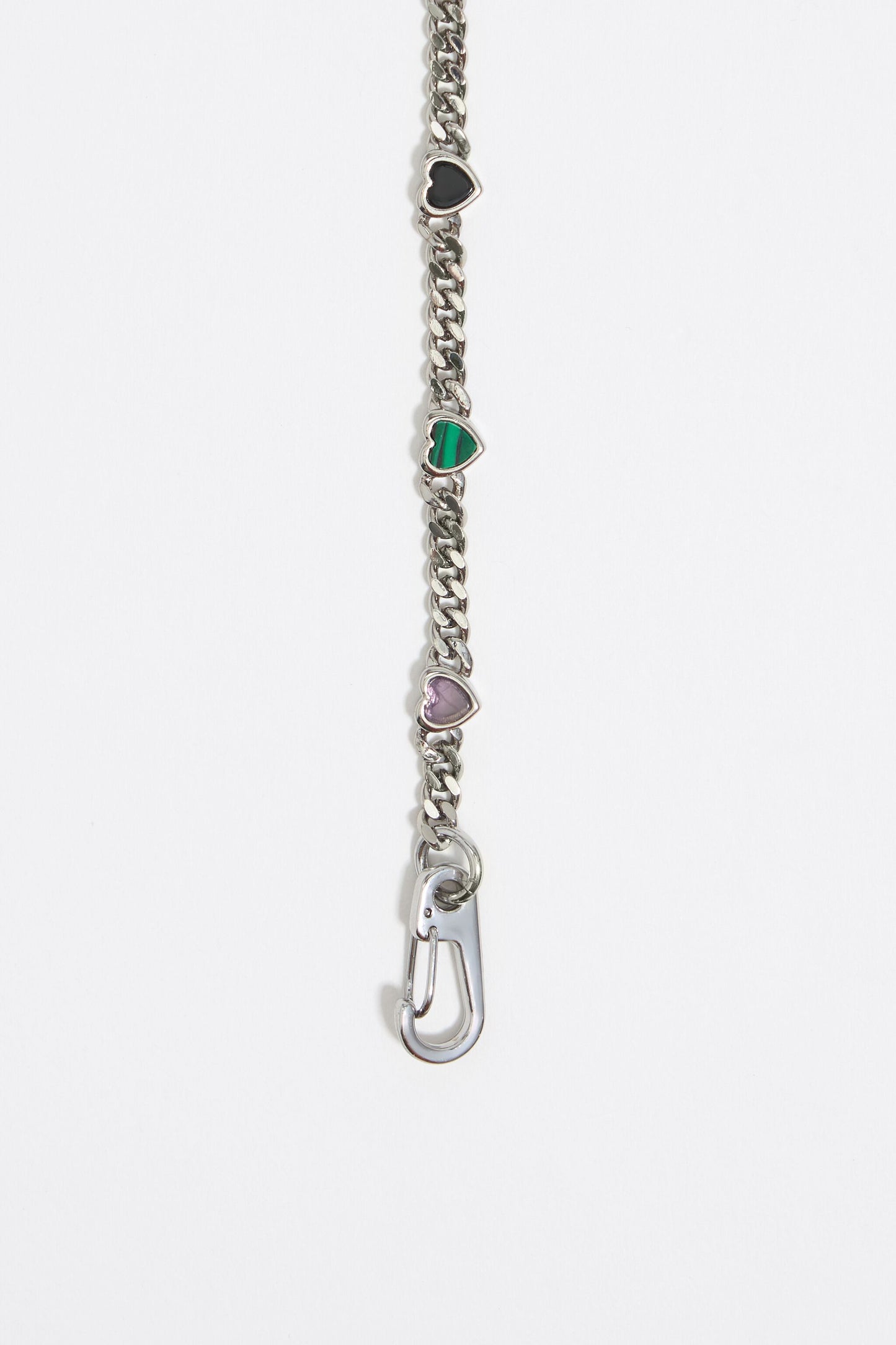 Multicolor heart chain bracelet