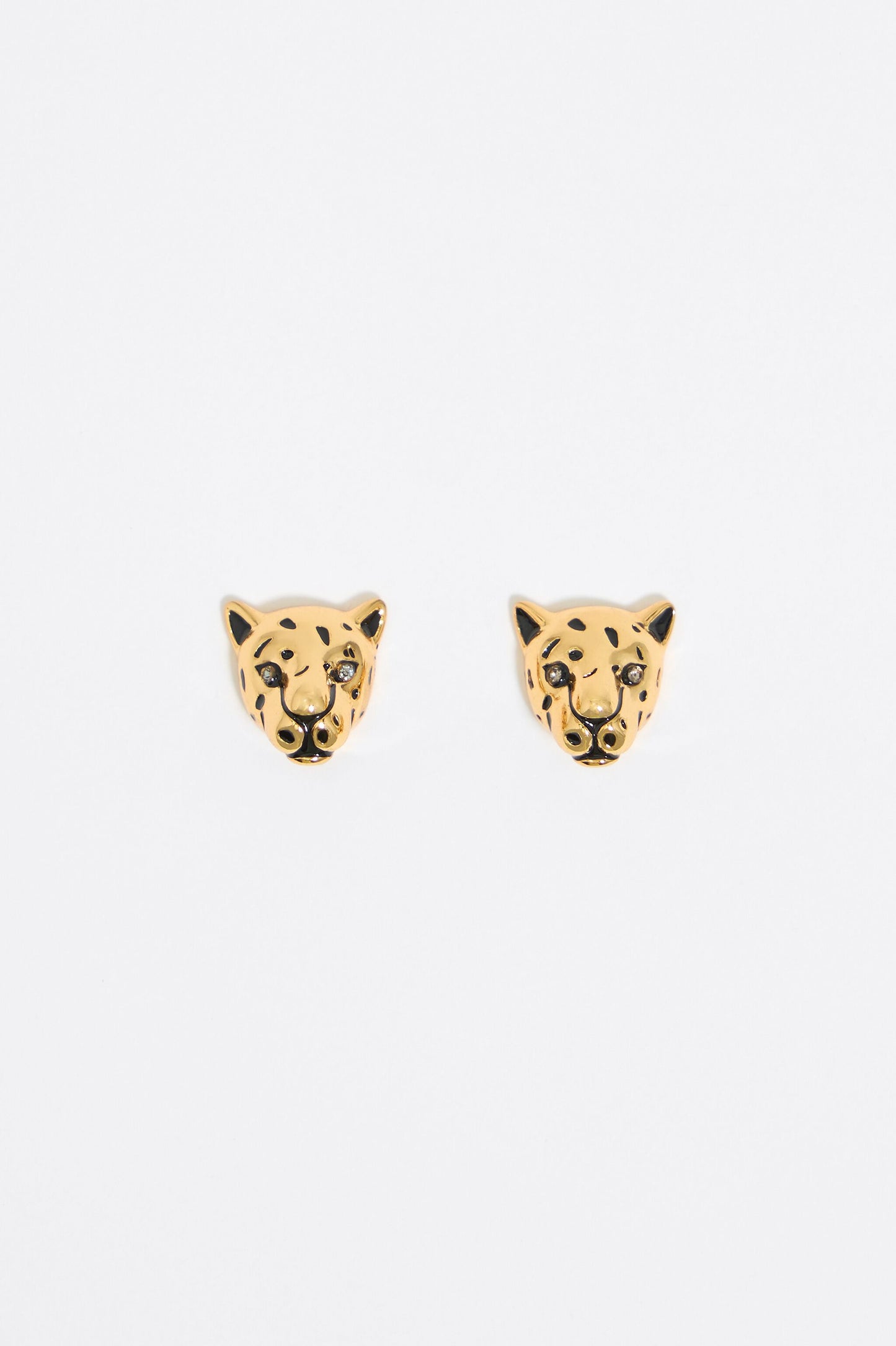 Gold panther earrings
