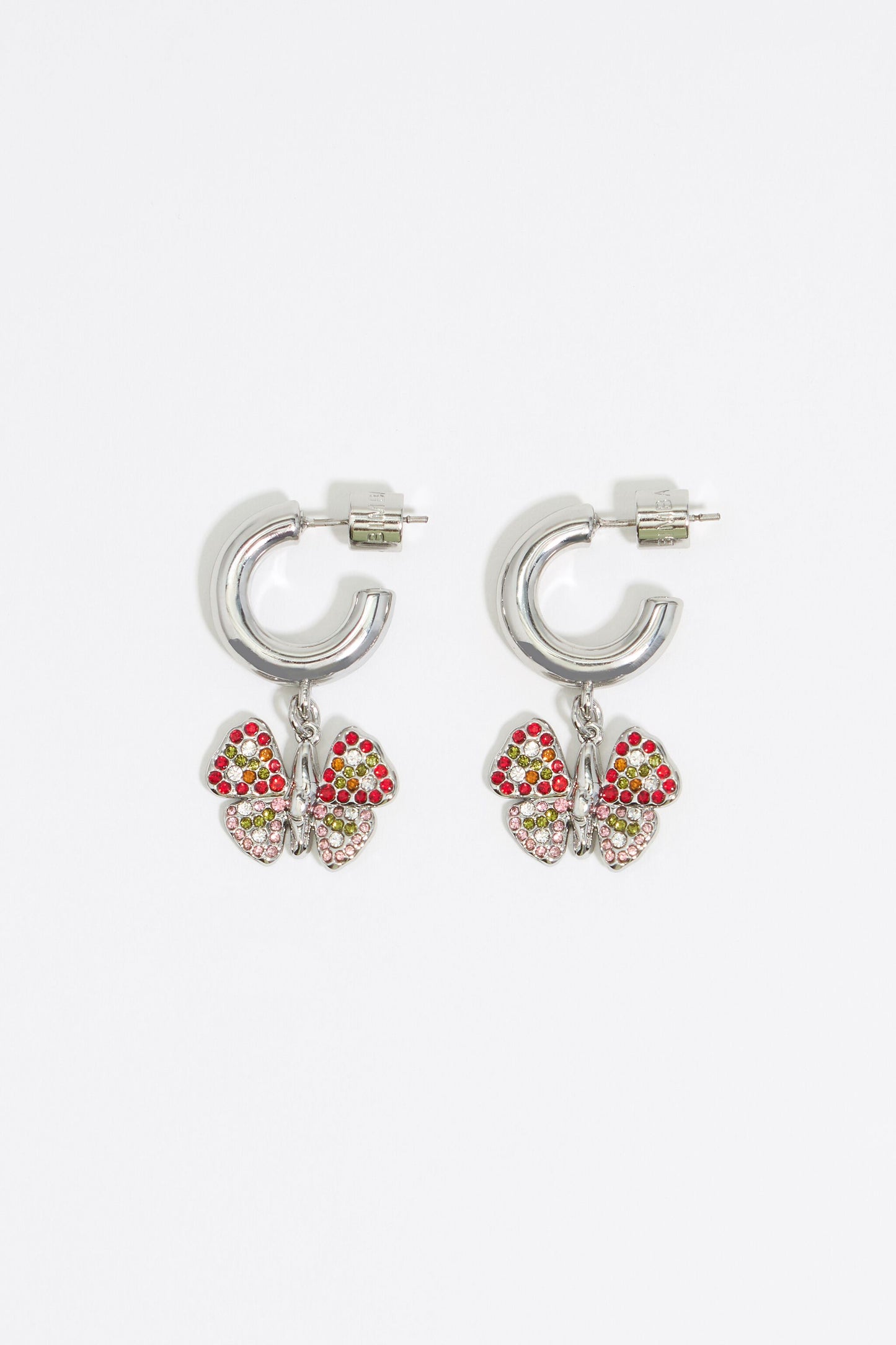 Butterfly hoop earrings