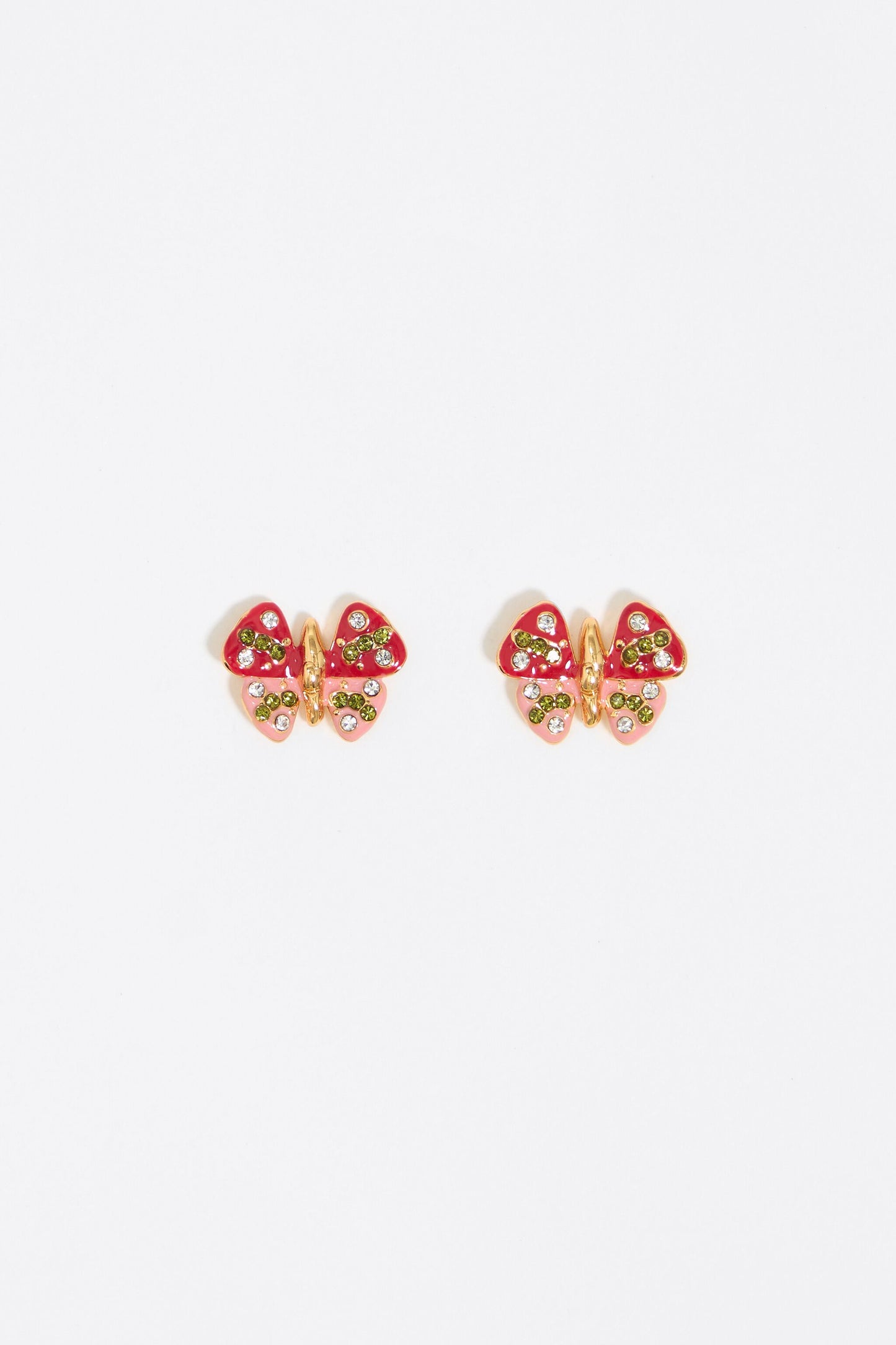 Red butterfly earrings