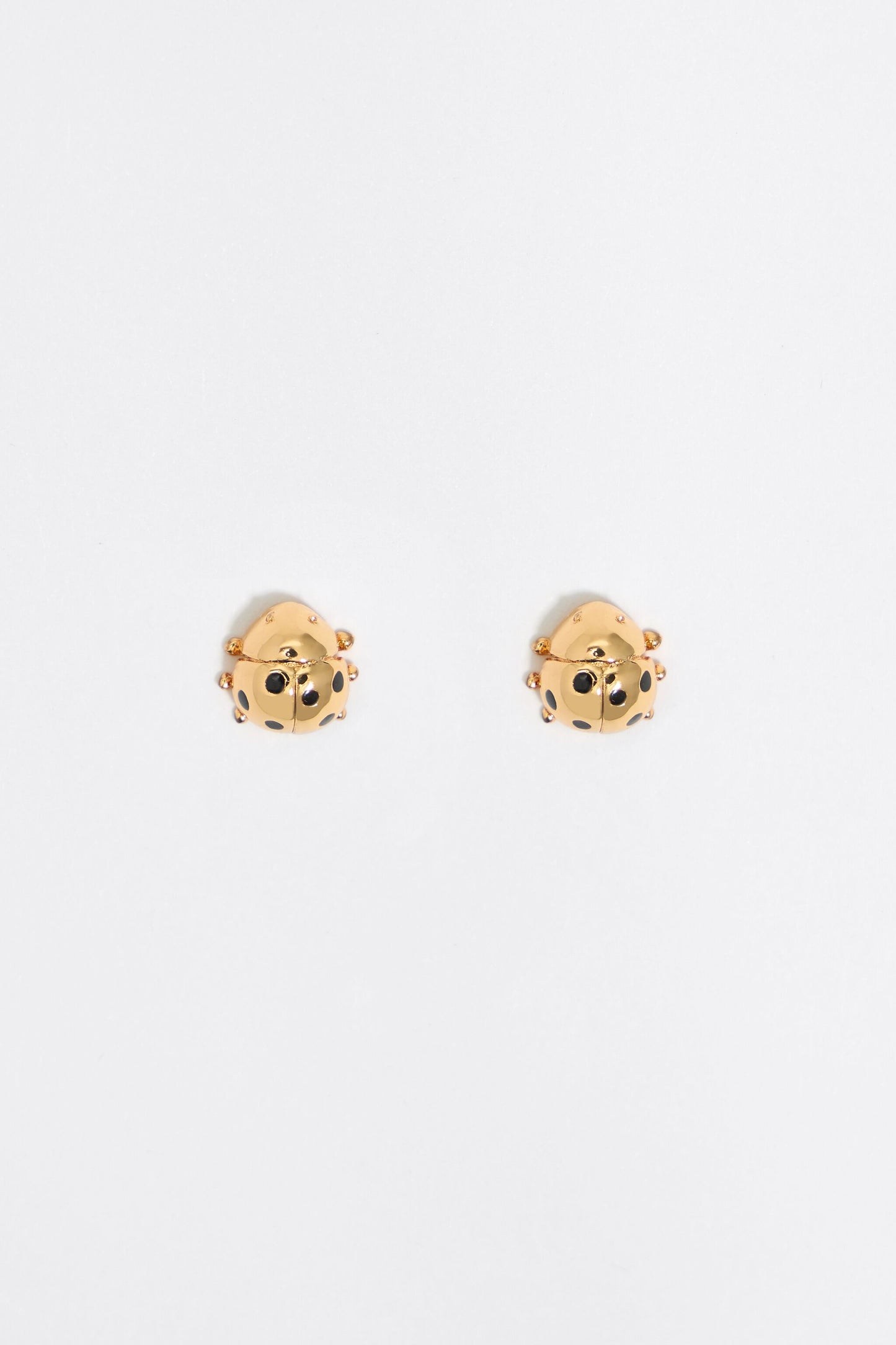 Gold ladybug earrings