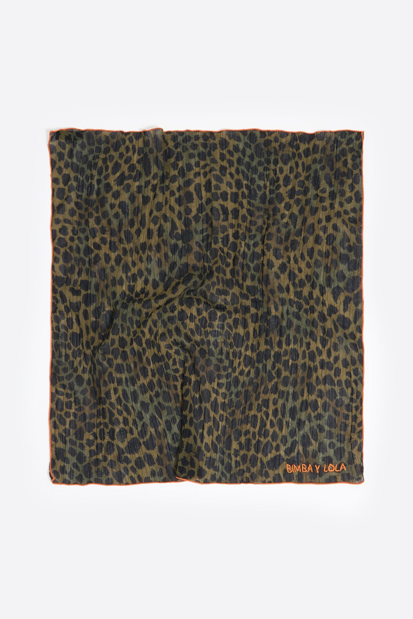 Charm khaki leopard scarf