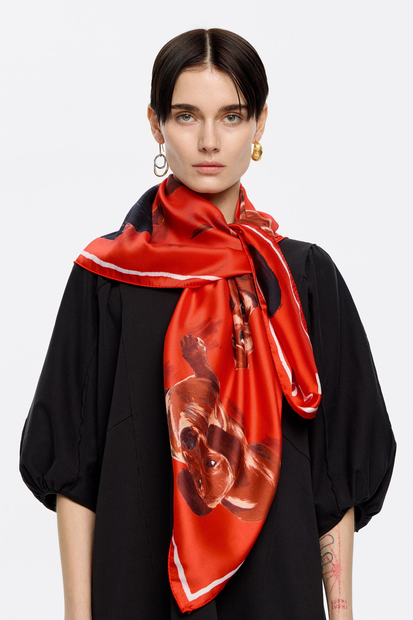 Red dogs scarf