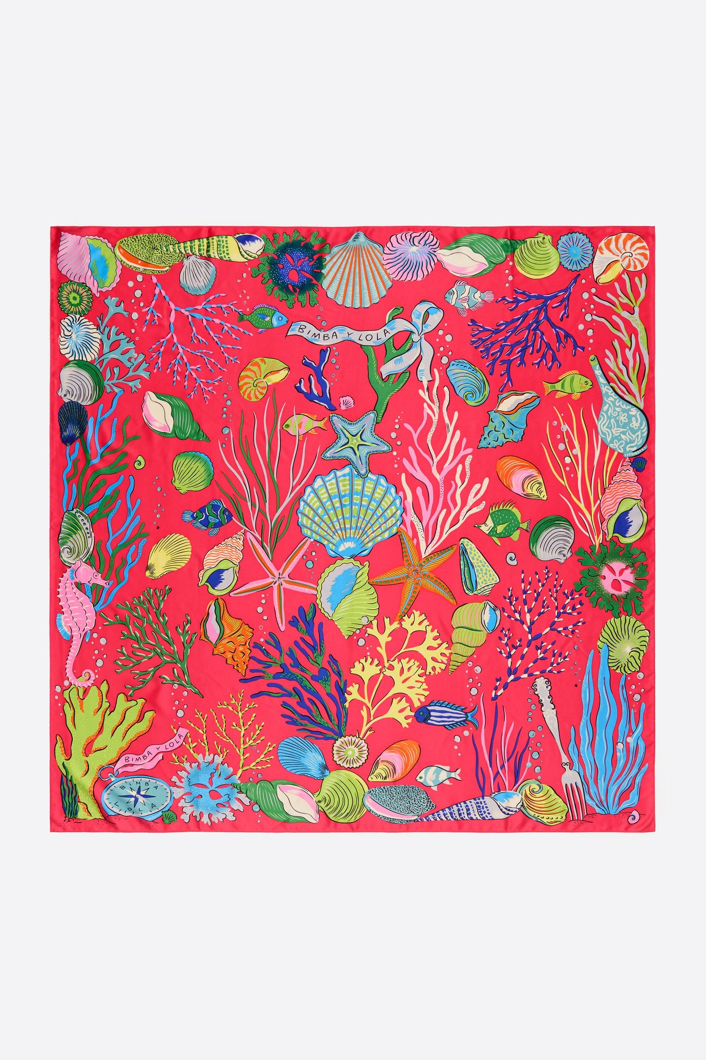 Fuchsia seabed scarf