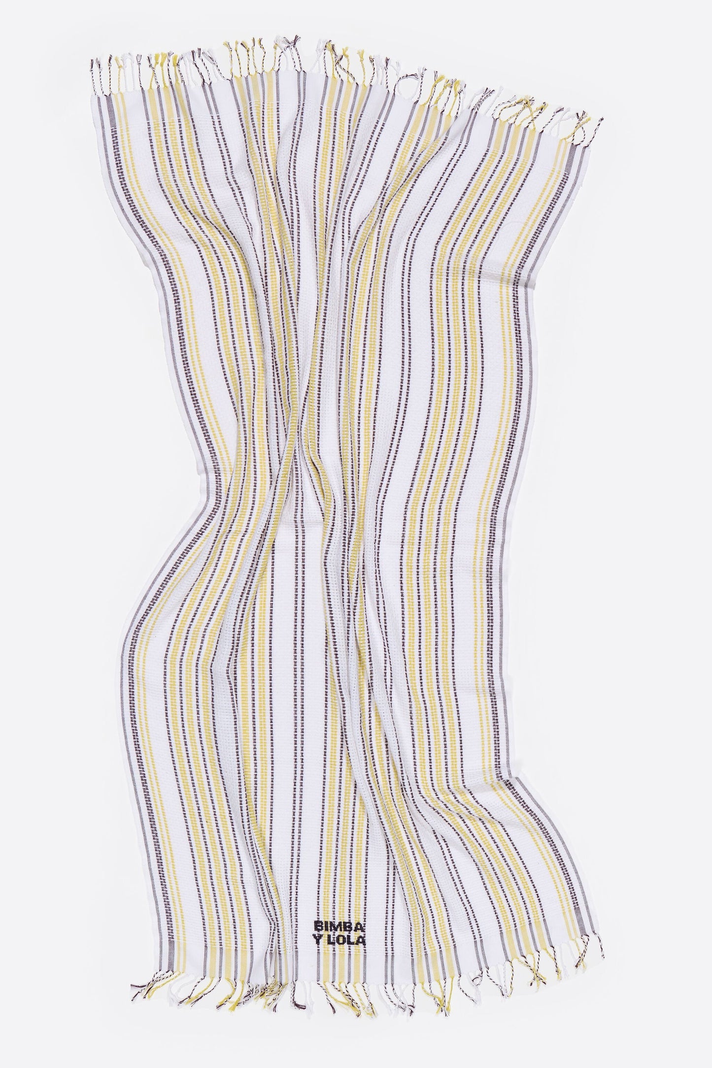 Ivory woven striped towel