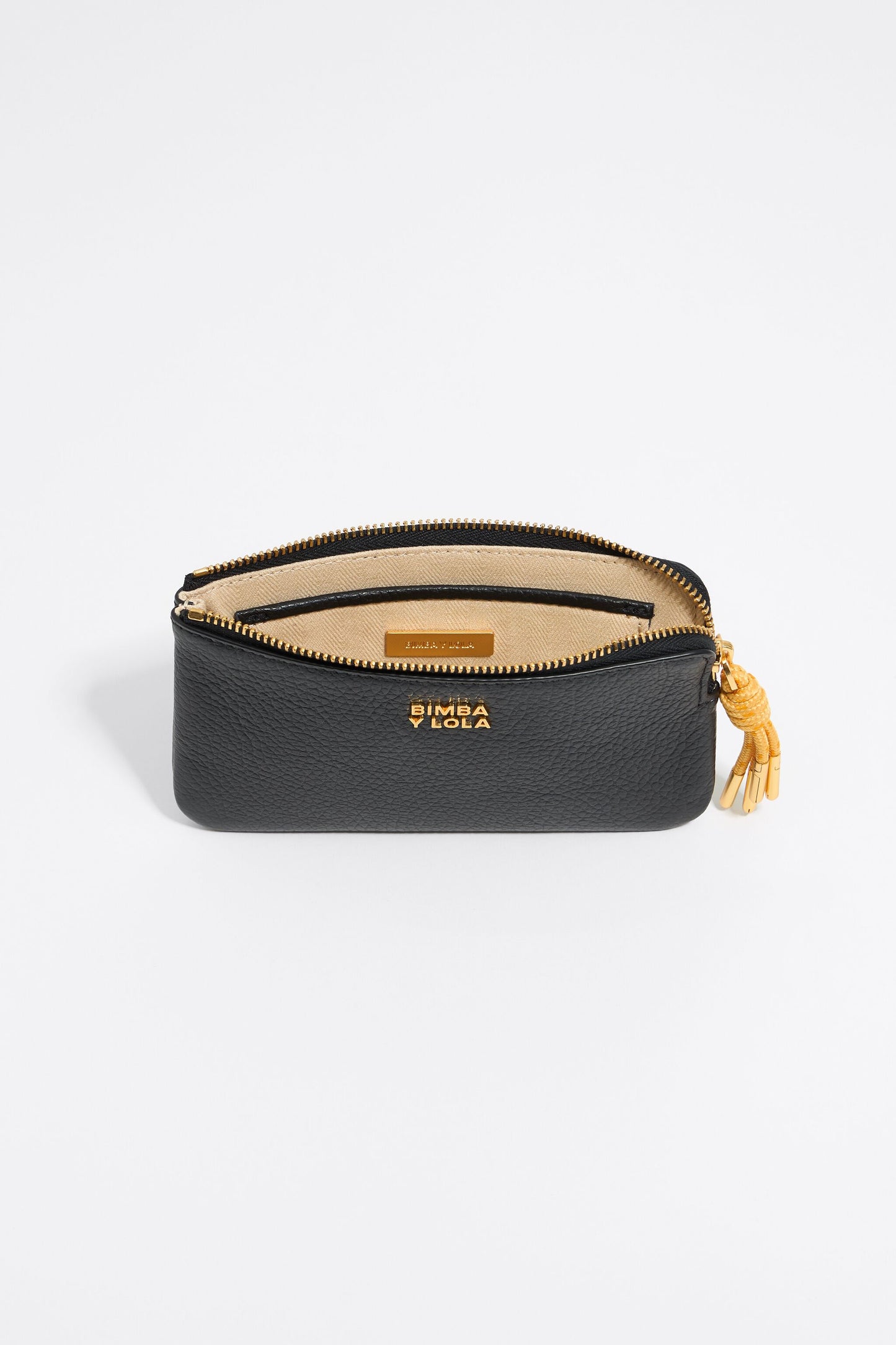 Black leather coin purse