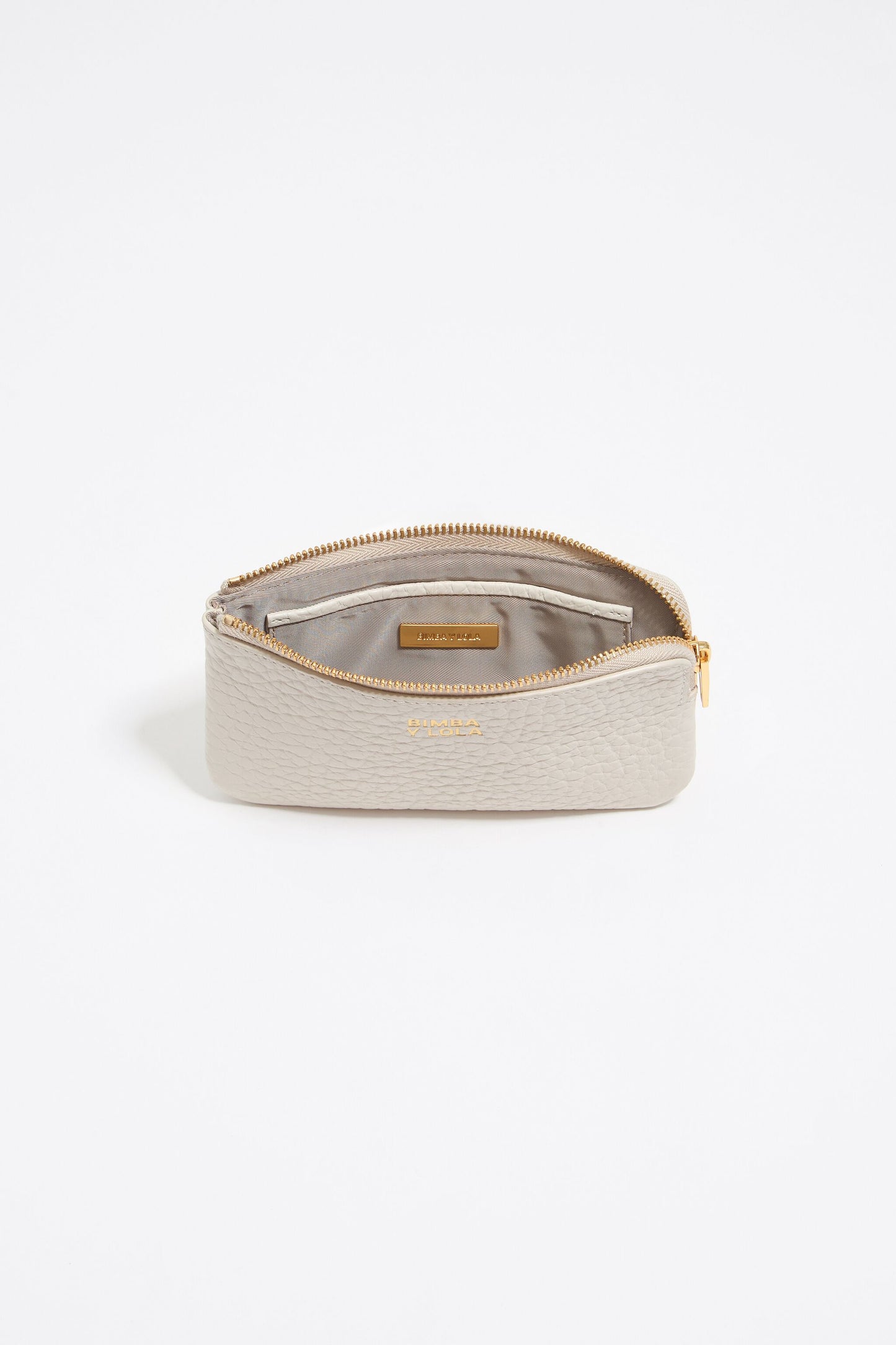 Off-white leather coin purse