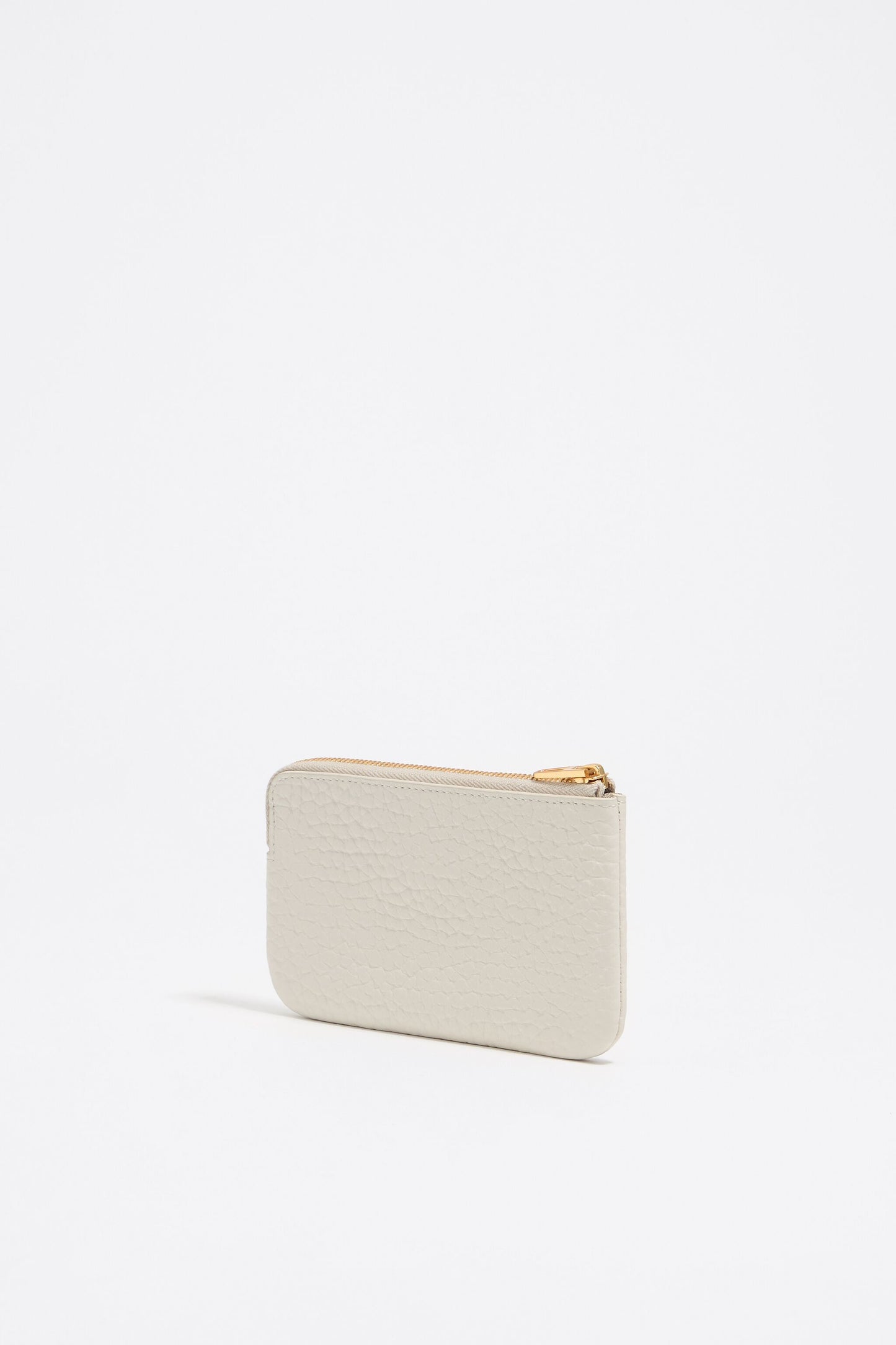 Off-white leather coin purse