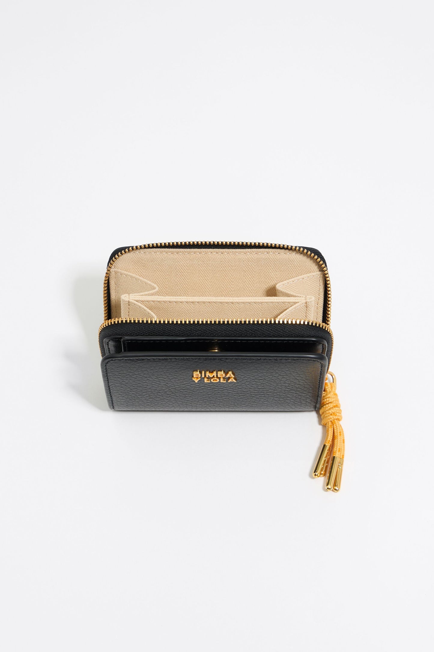 Black leather flap purse