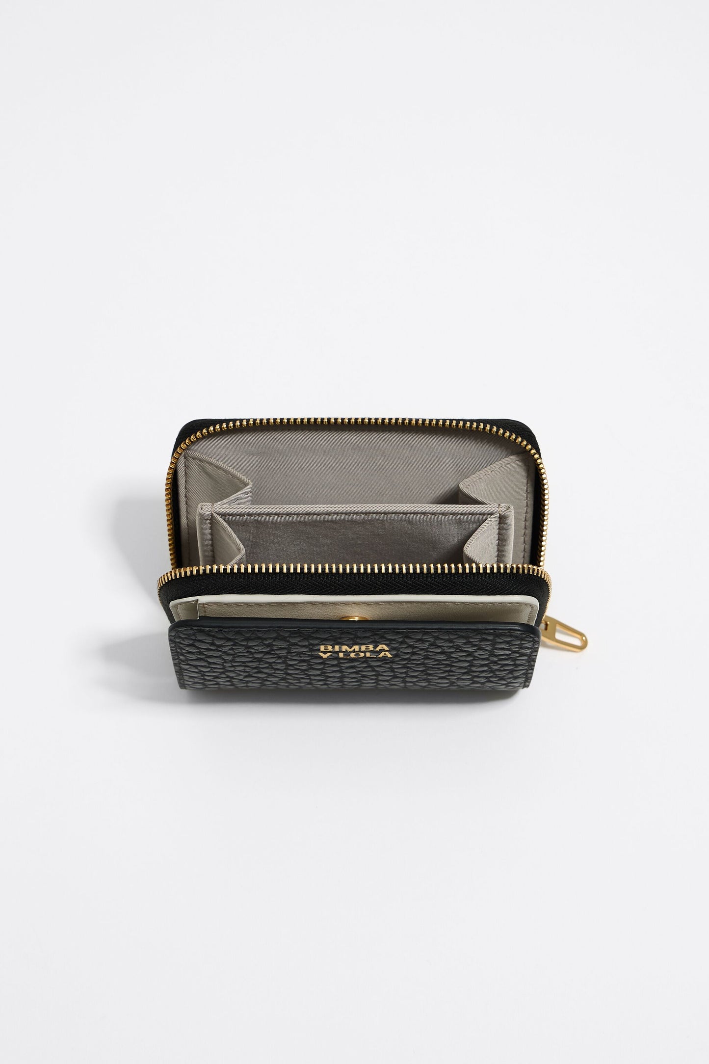 Black leather flap purse