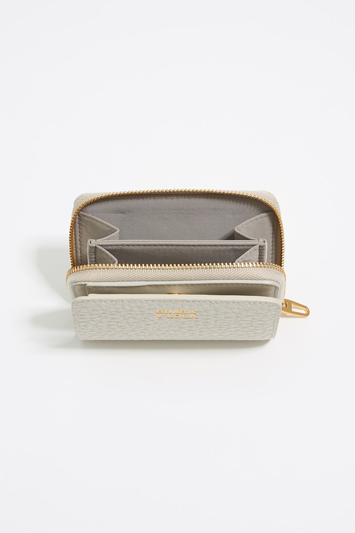 Off-white leather flap purse