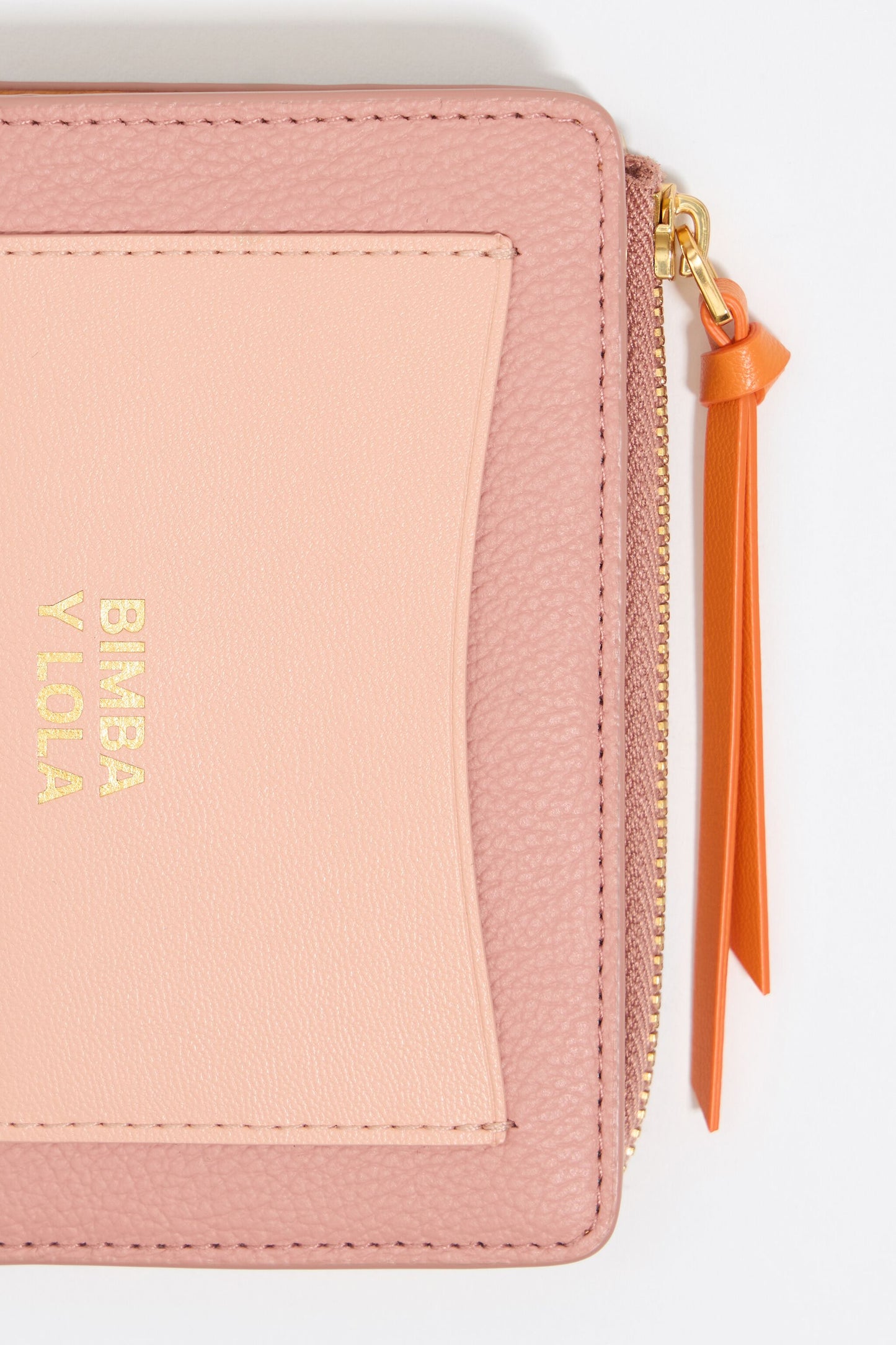Pink leather purse