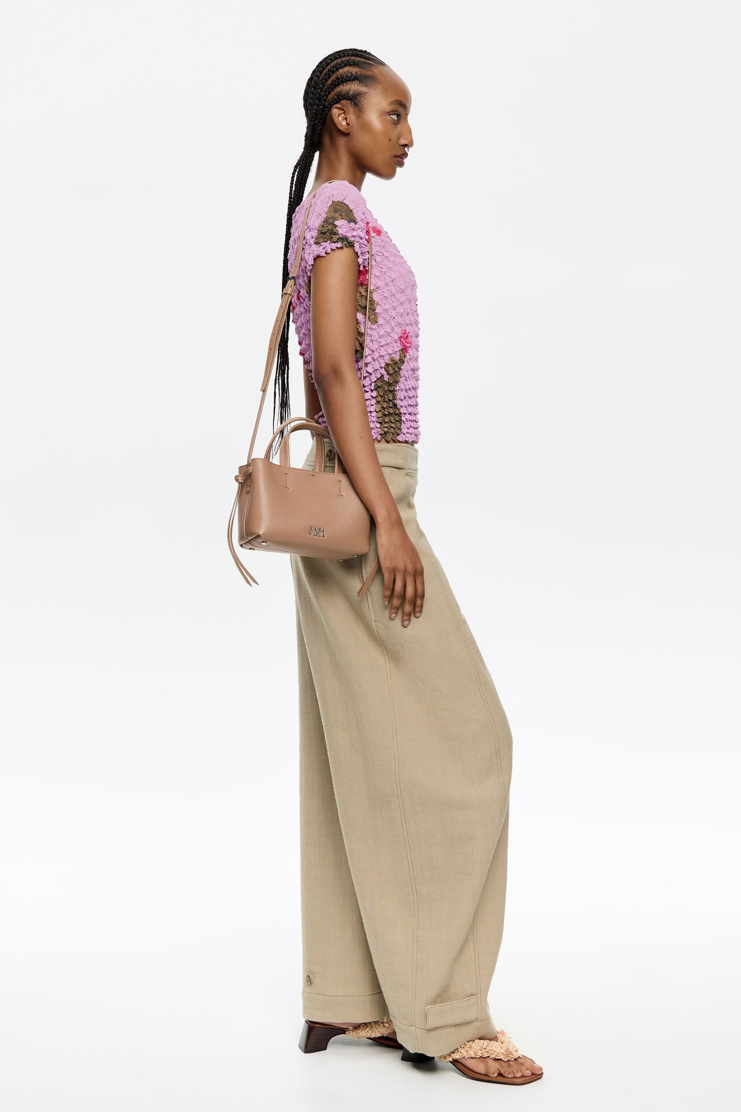 Mini light brown leather Chihuahua bag
